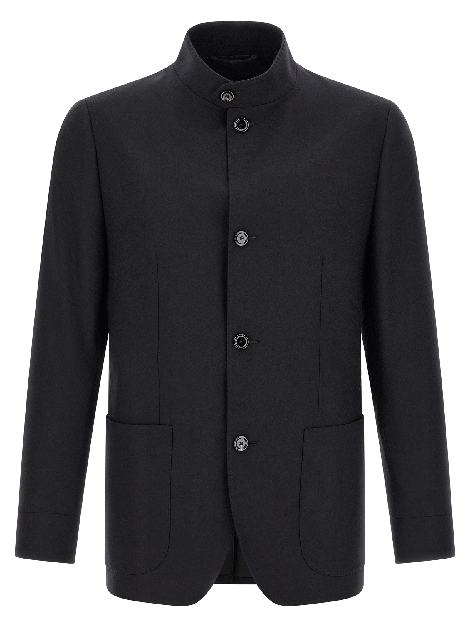 Black Cashmere Full-Length Jacket