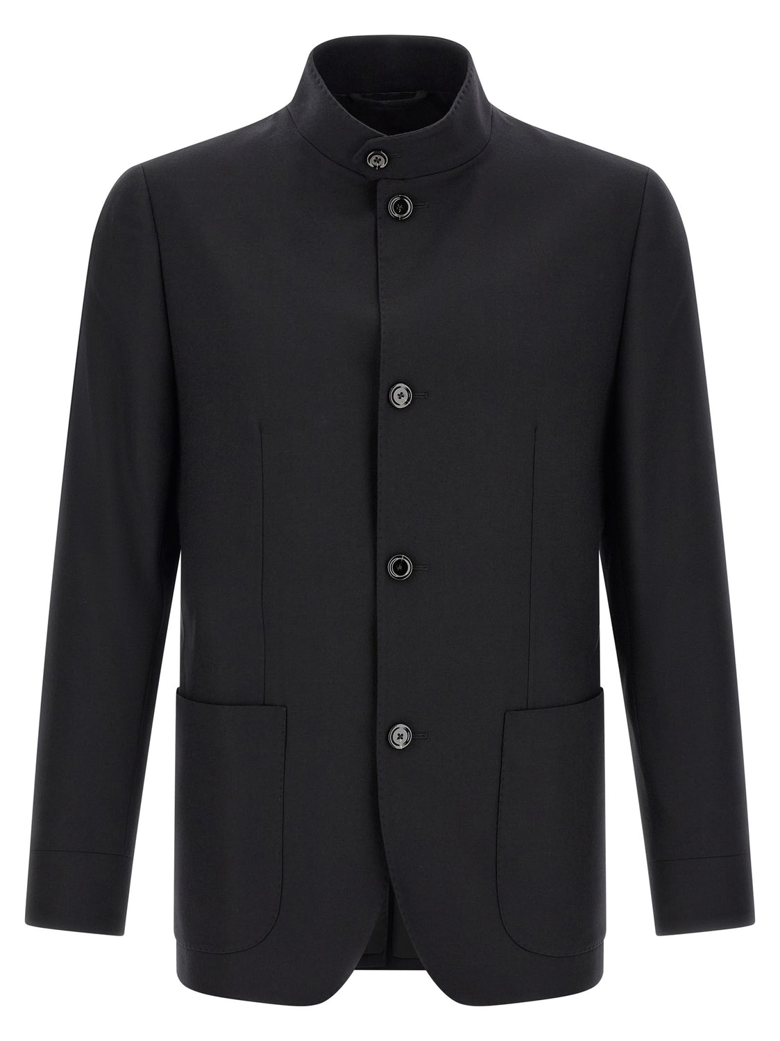 Black Cashmere Full-Length Jacket
