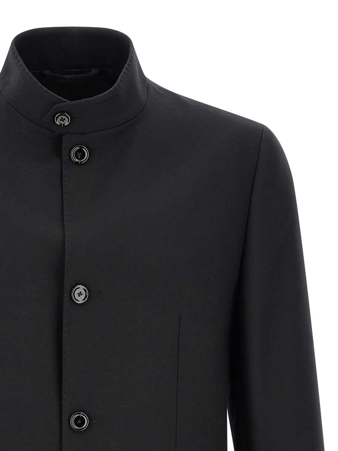 Black Cashmere Full-Length Jacket
