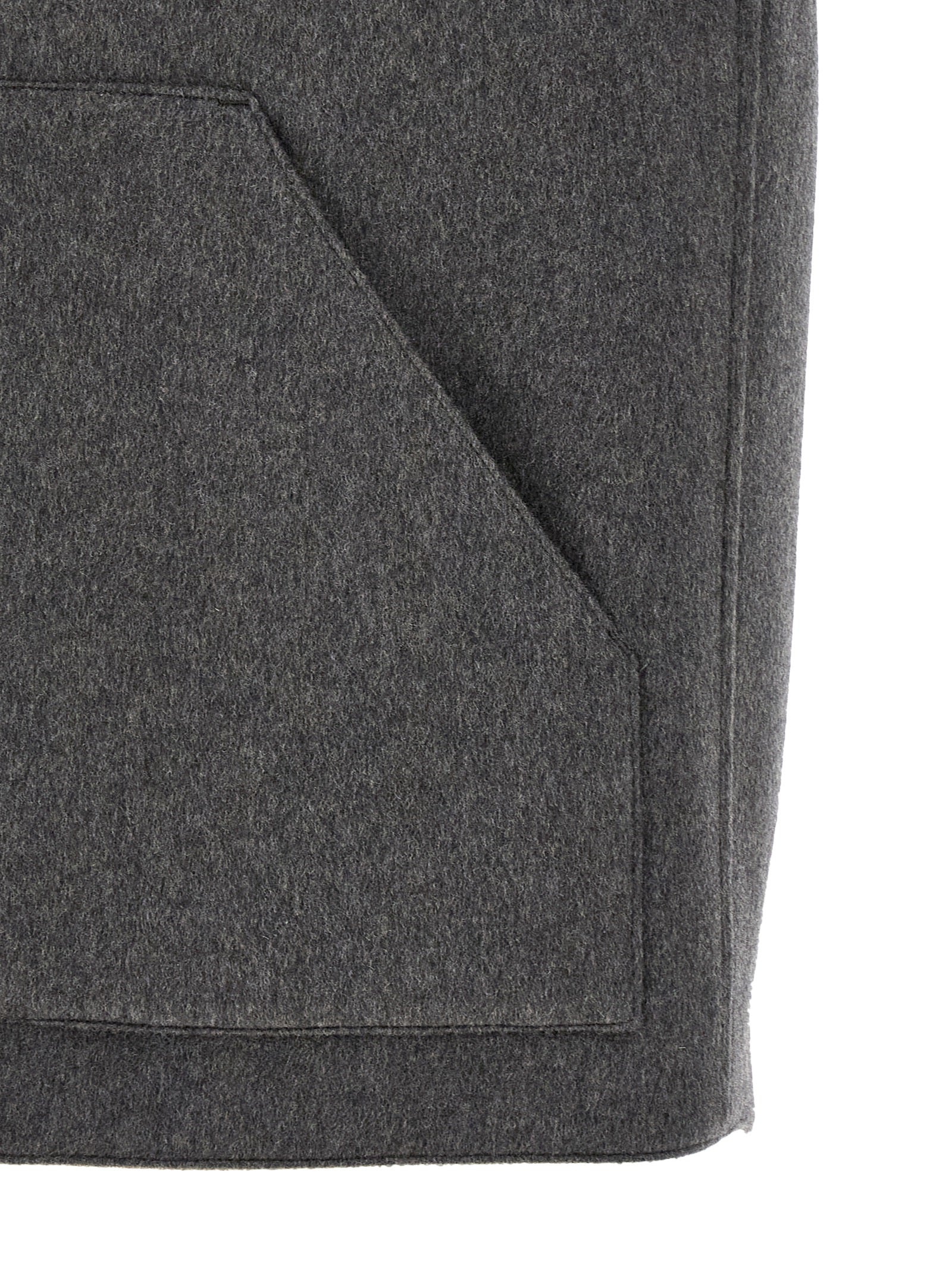 Gray Virgin Wool Sleeveless Jacket