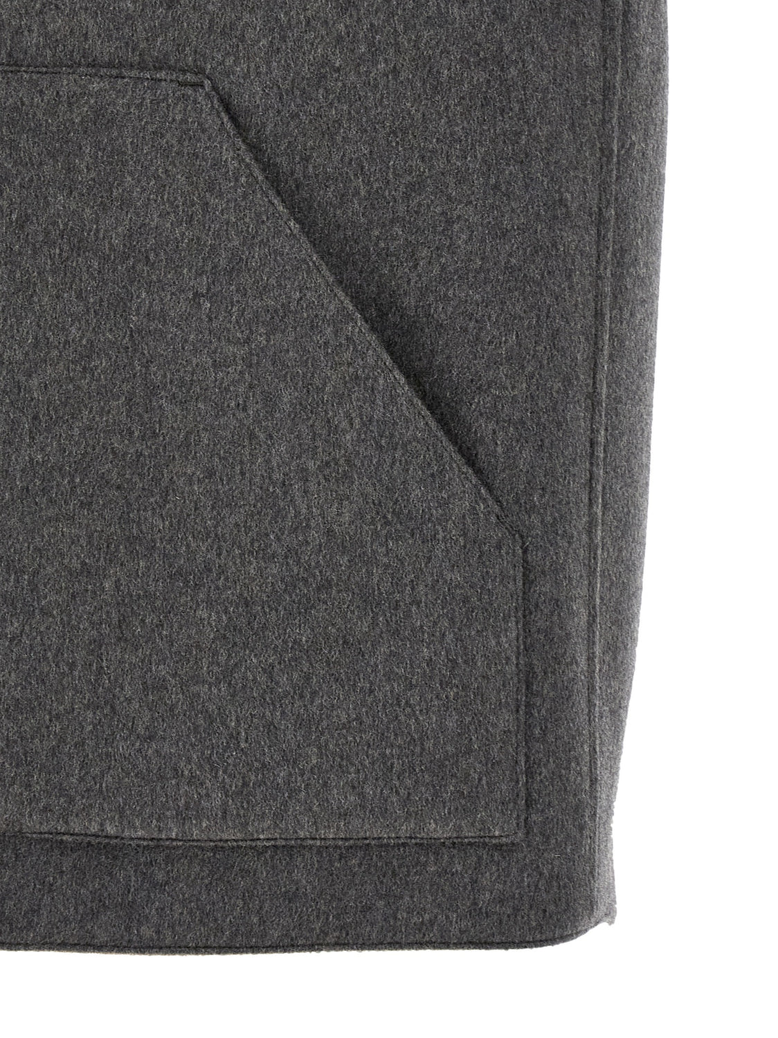 Gray Virgin Wool Sleeveless Jacket