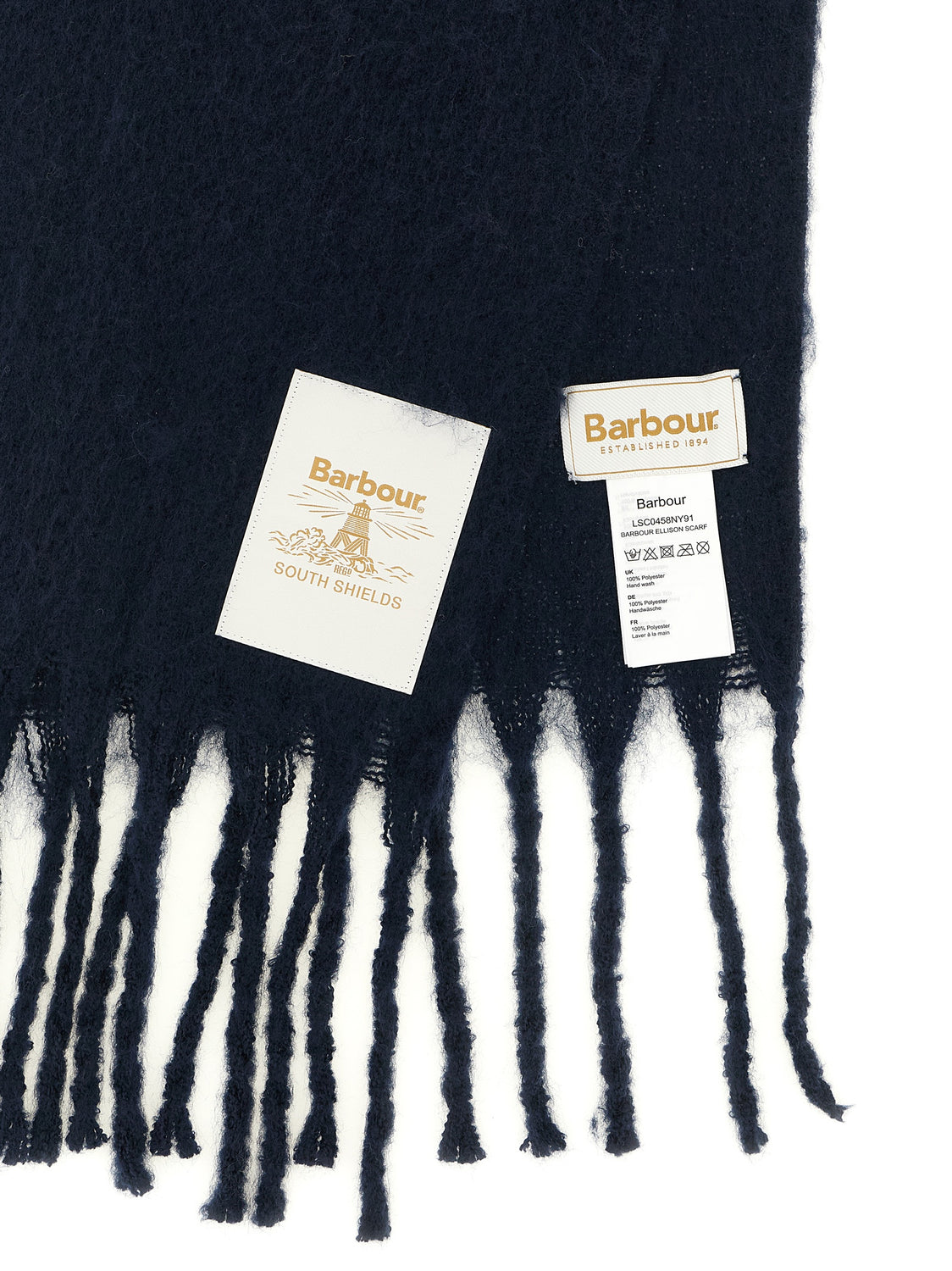Blue Polyester Scarf