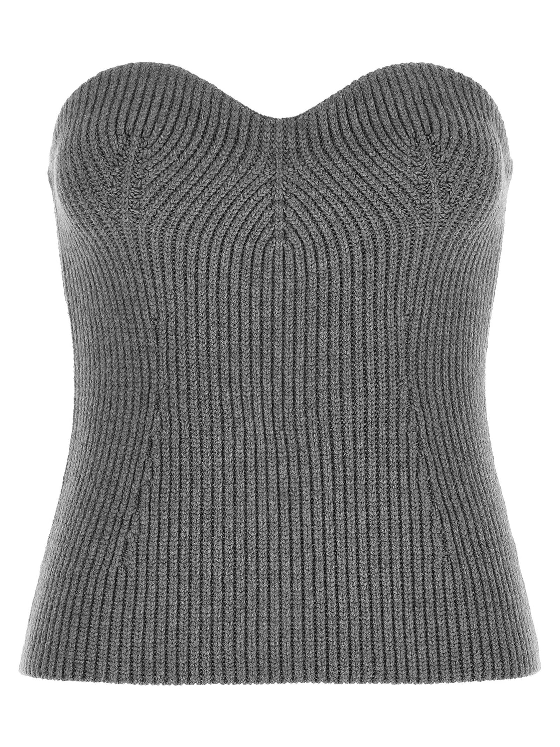 Gray Virgin Wool Blouse