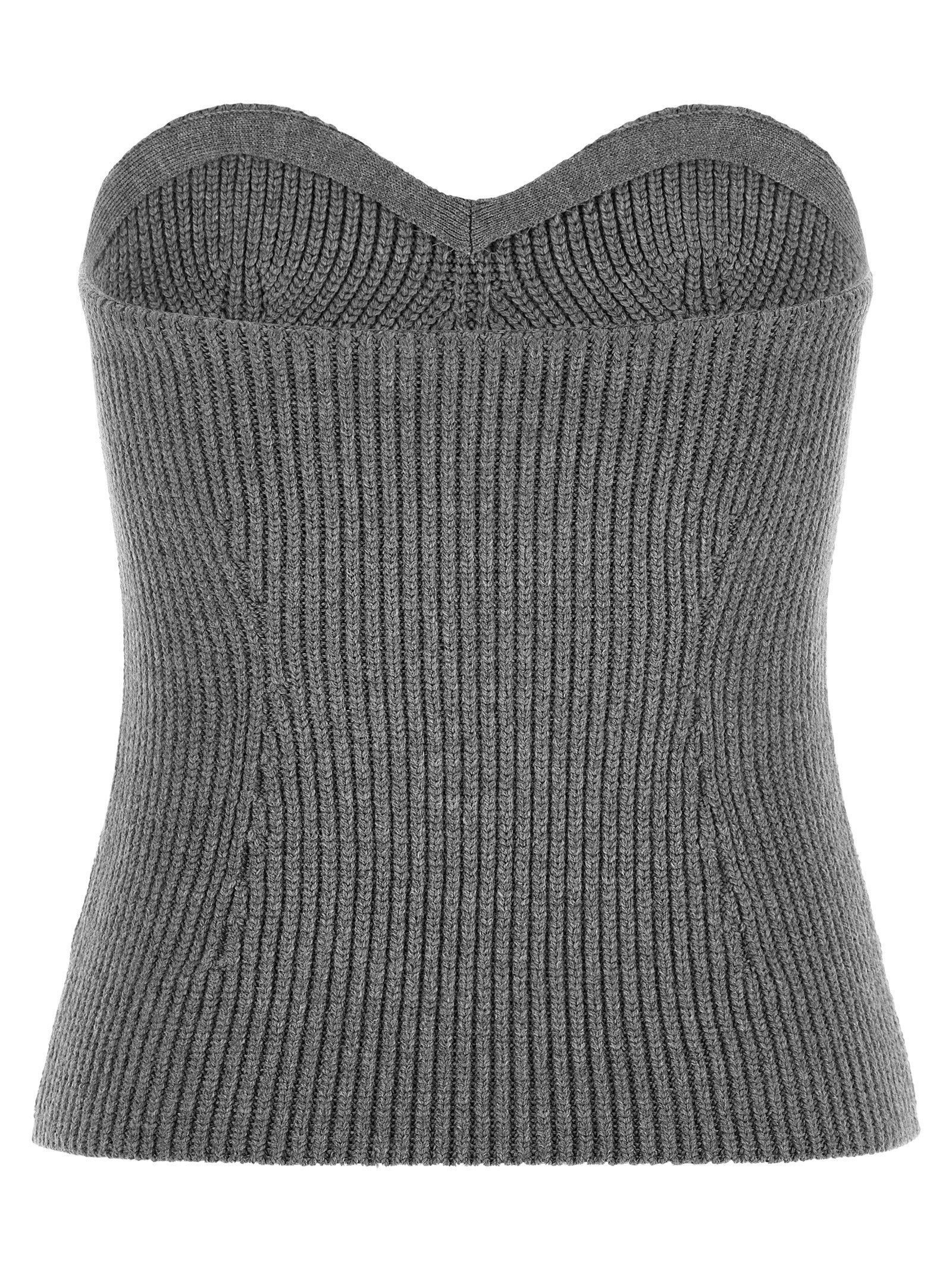 Gray Virgin Wool Blouse