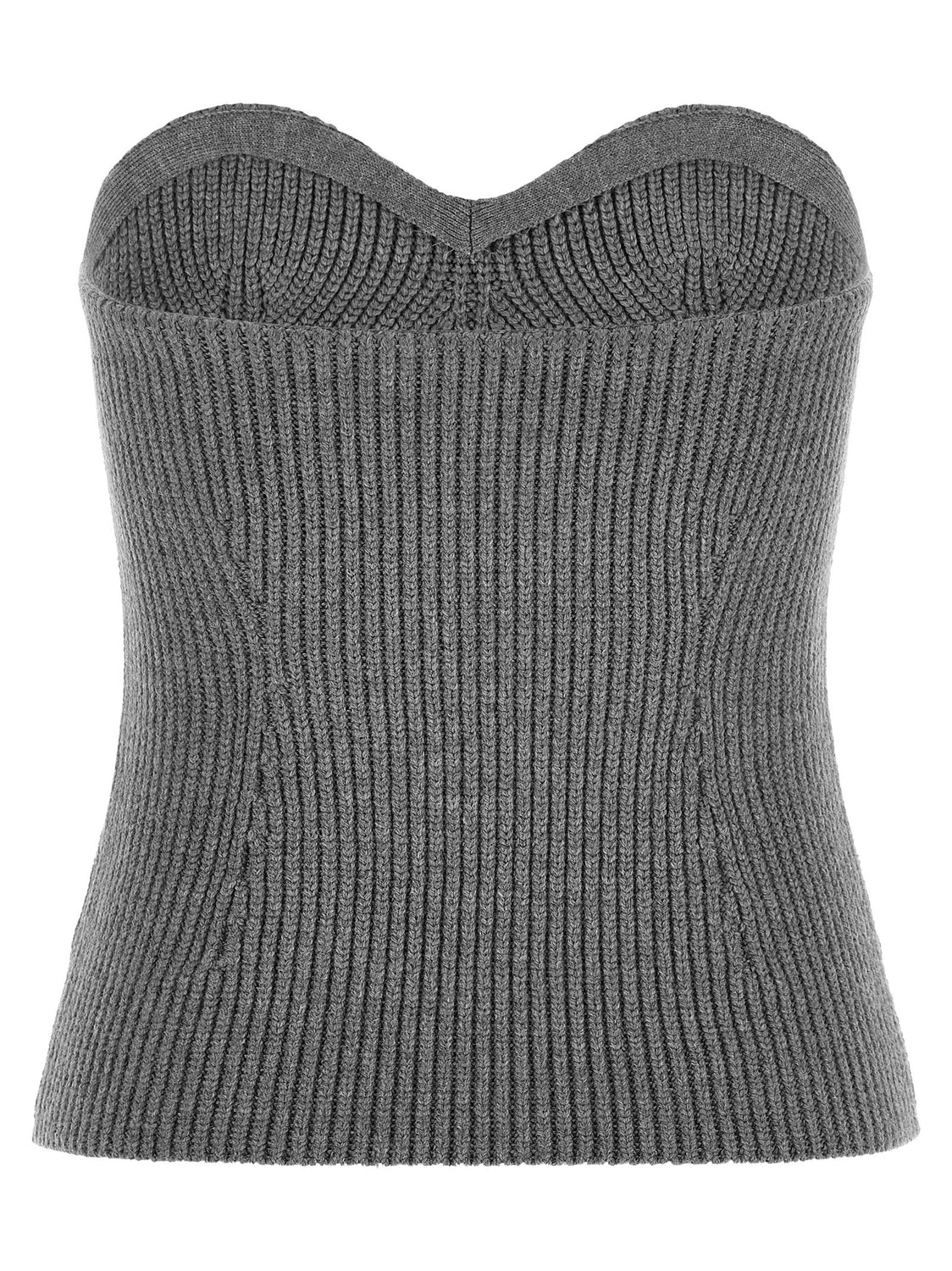 Gray Virgin Wool Blouse