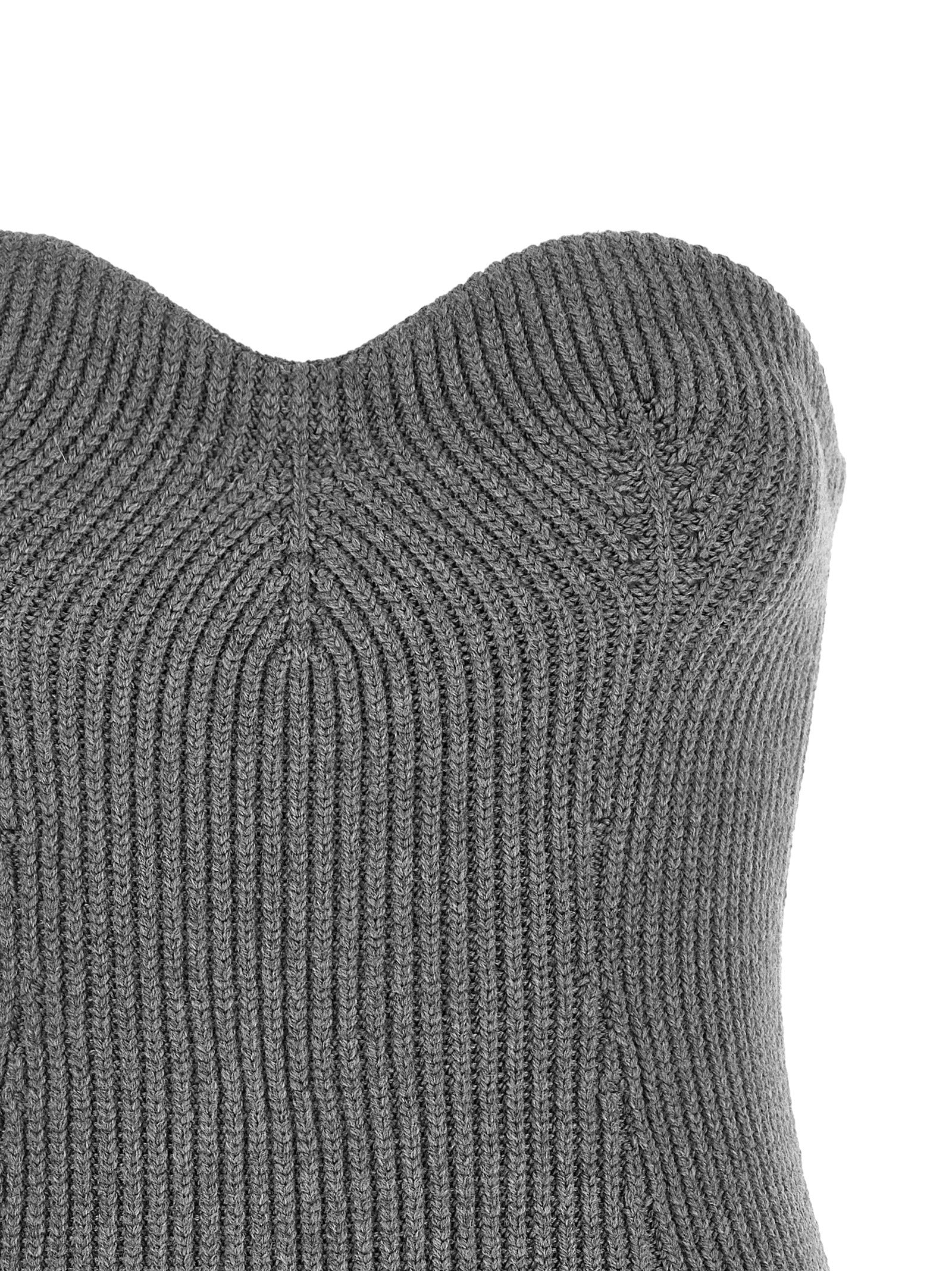 Gray Virgin Wool Blouse