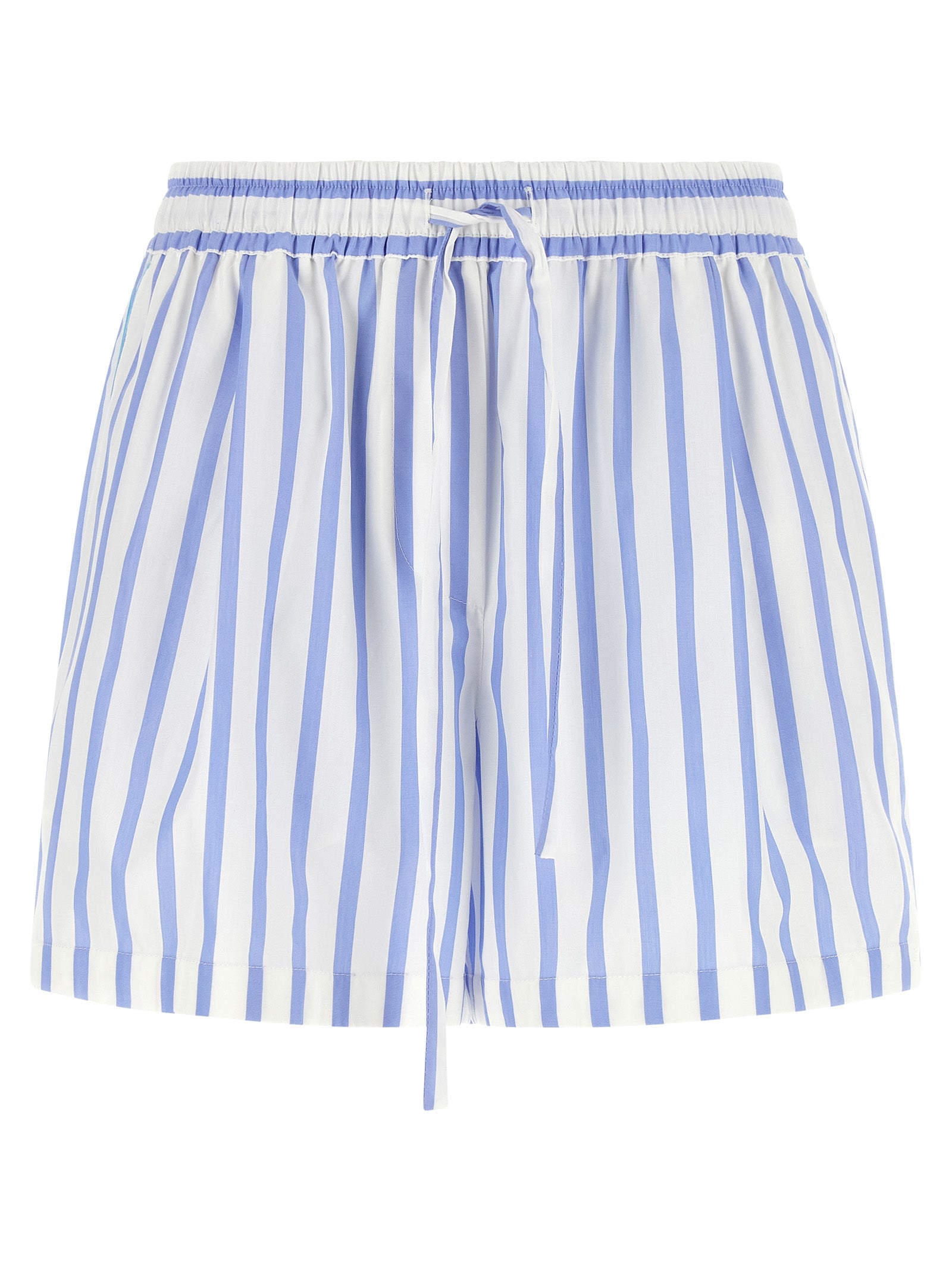 Blue Cotton Bermuda Shorts