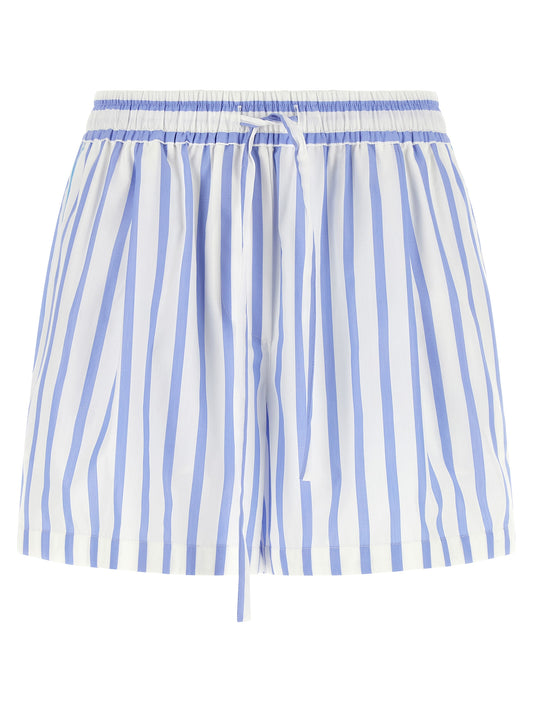 Blue Cotton Bermuda Shorts