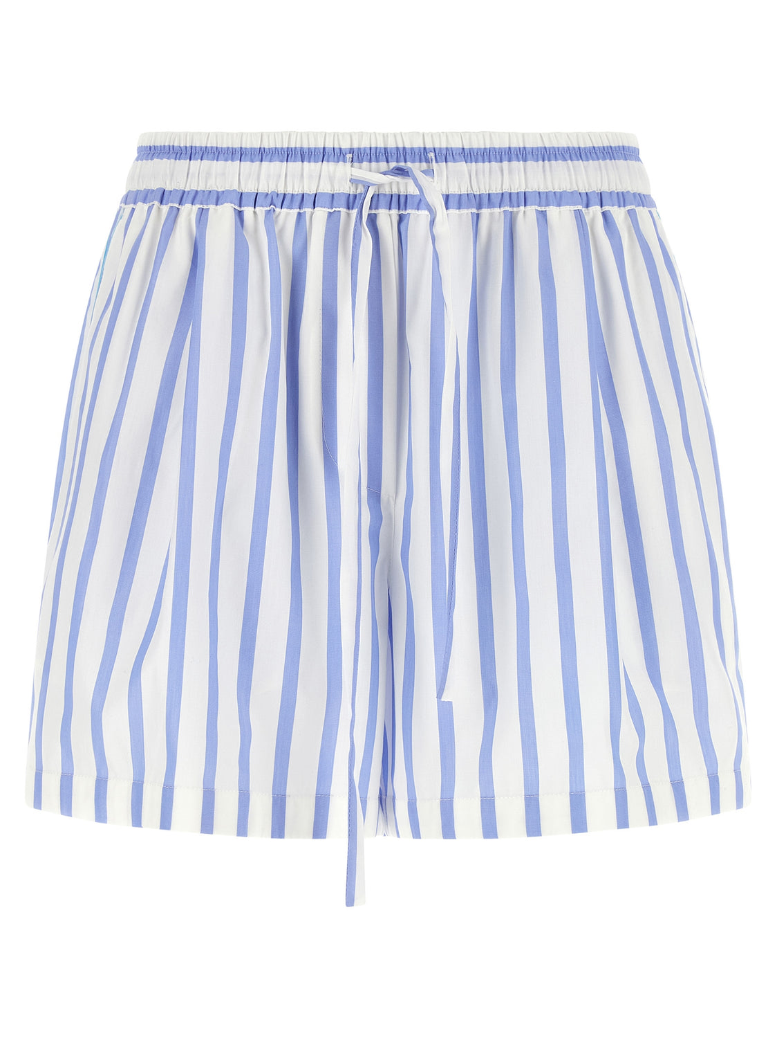 Blue Cotton Bermuda Shorts
