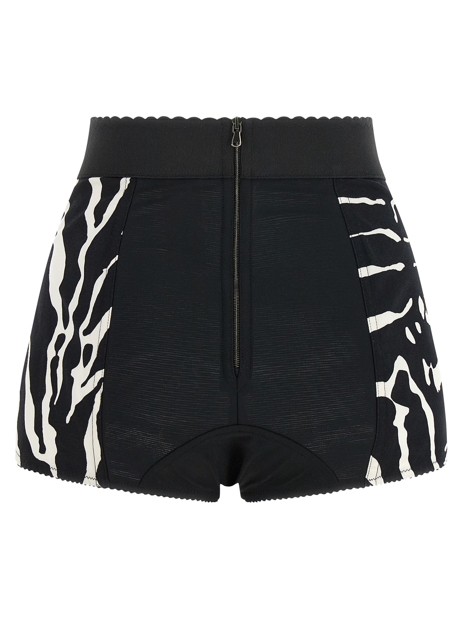 Bicolor Cotton Bermuda Shorts