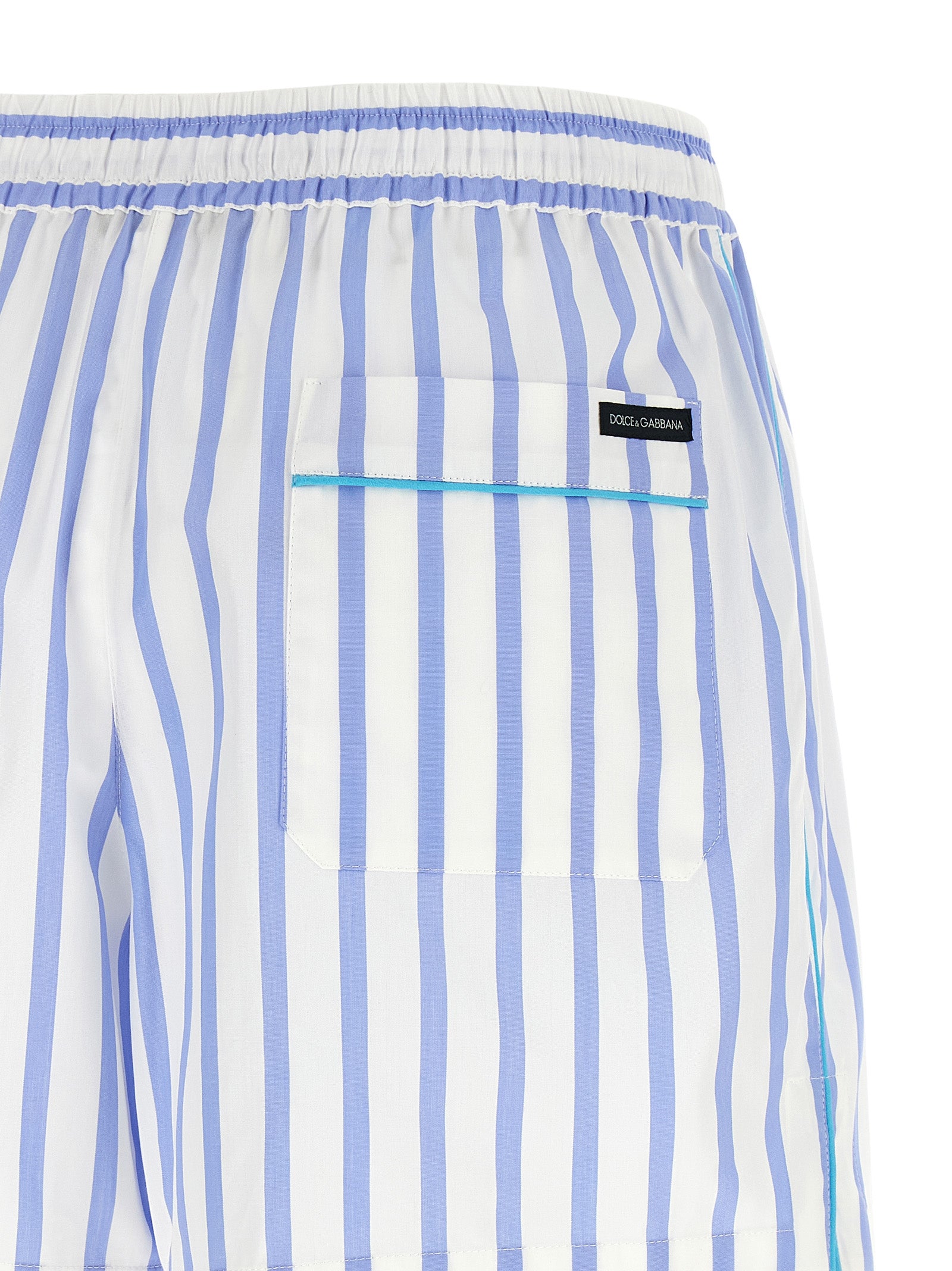 Blue Cotton Bermuda Shorts