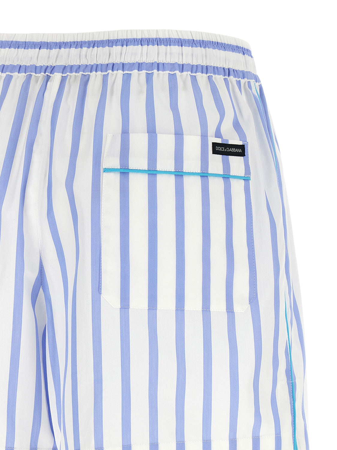 Blue Cotton Bermuda Shorts