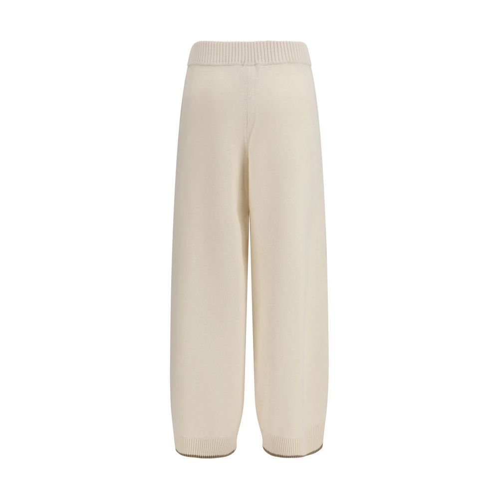 White Cashmere Casual Pants