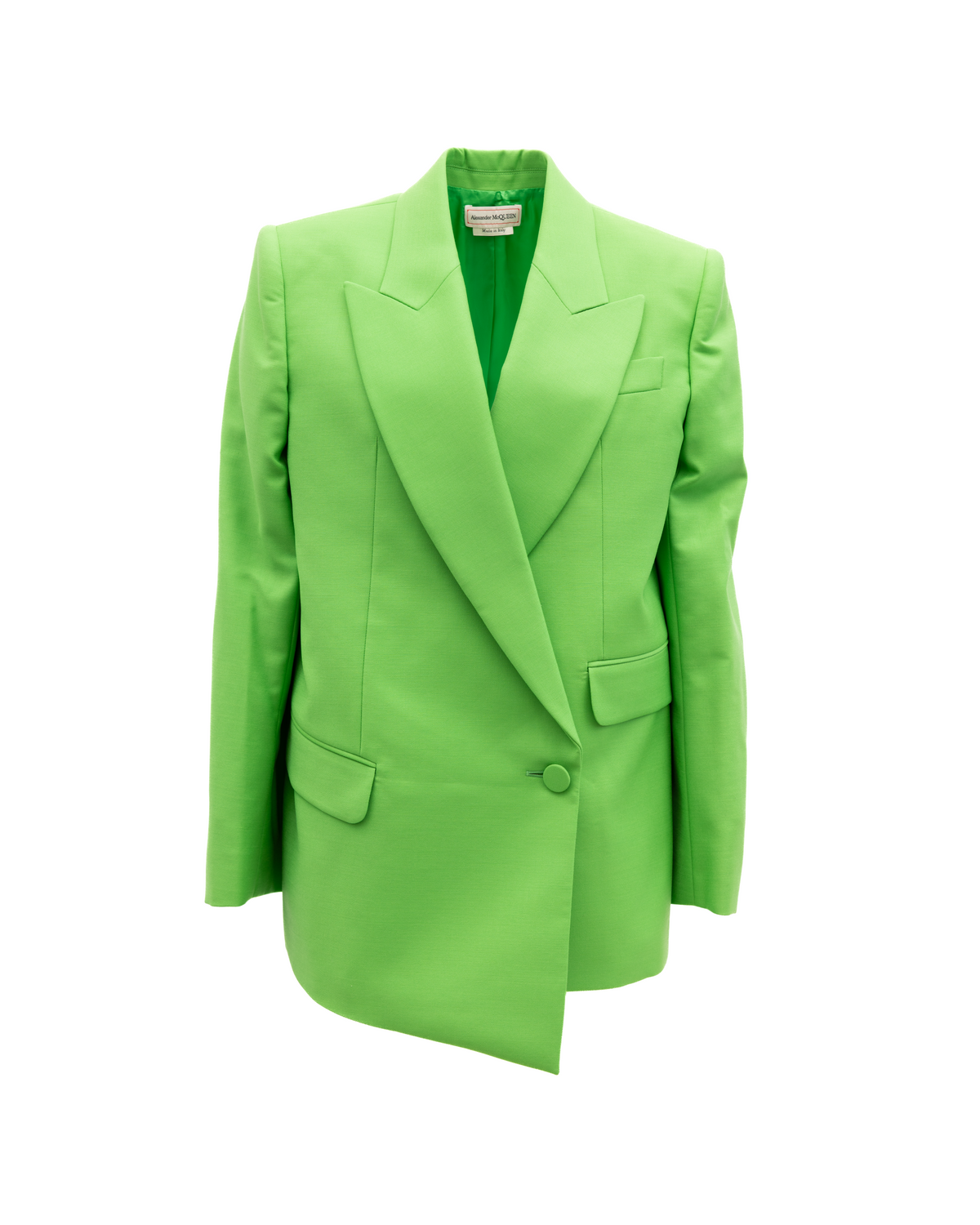 Green Women Wool Blazer