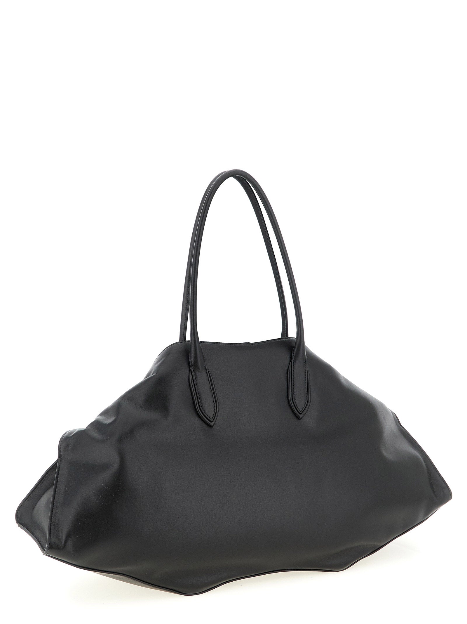 Black Calfskin Shoulder Bag