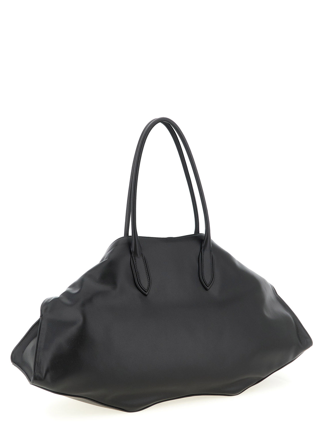 Black Calfskin Shoulder Bag
