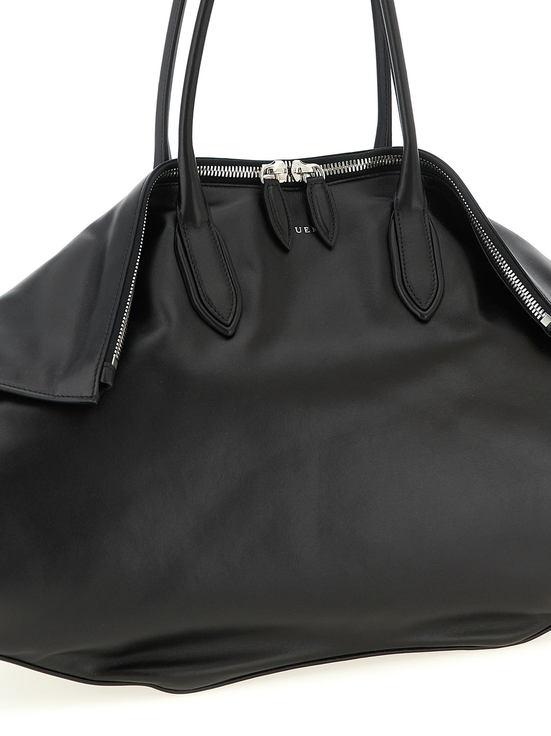 Black Calfskin Shoulder Bag