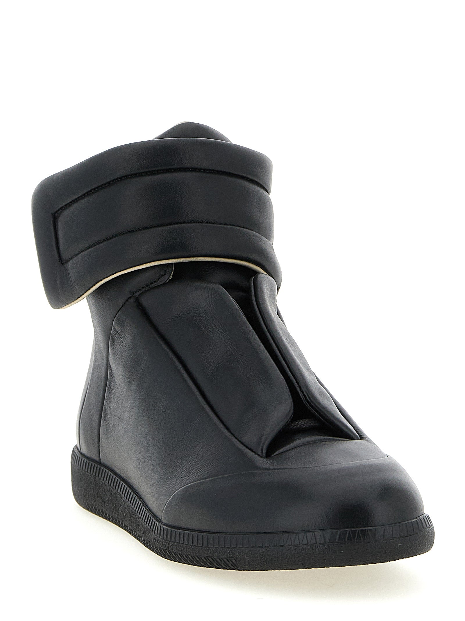 Black Calfskin Chunky Sneakers