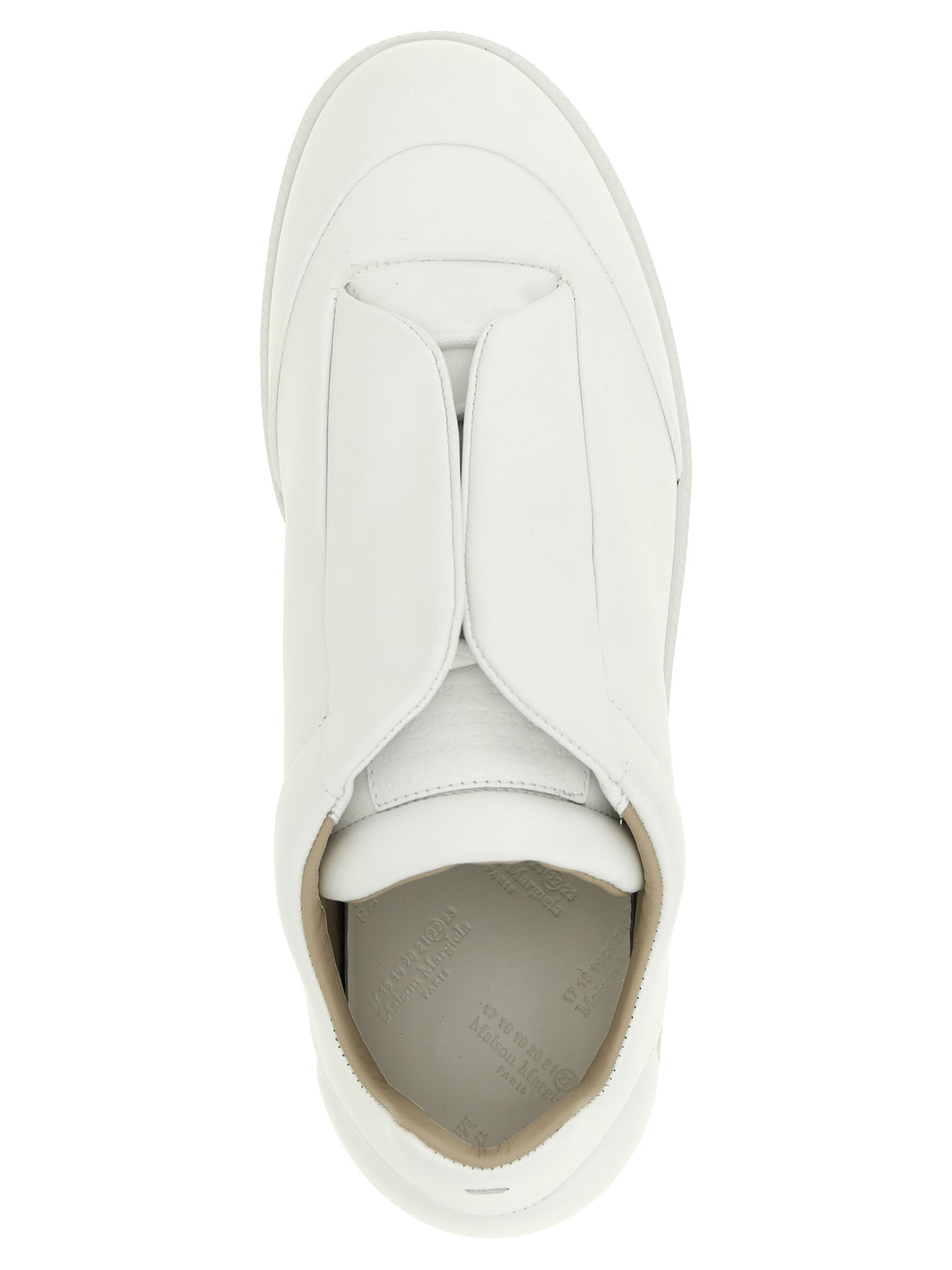 White Calfskin Low Top Sneakers