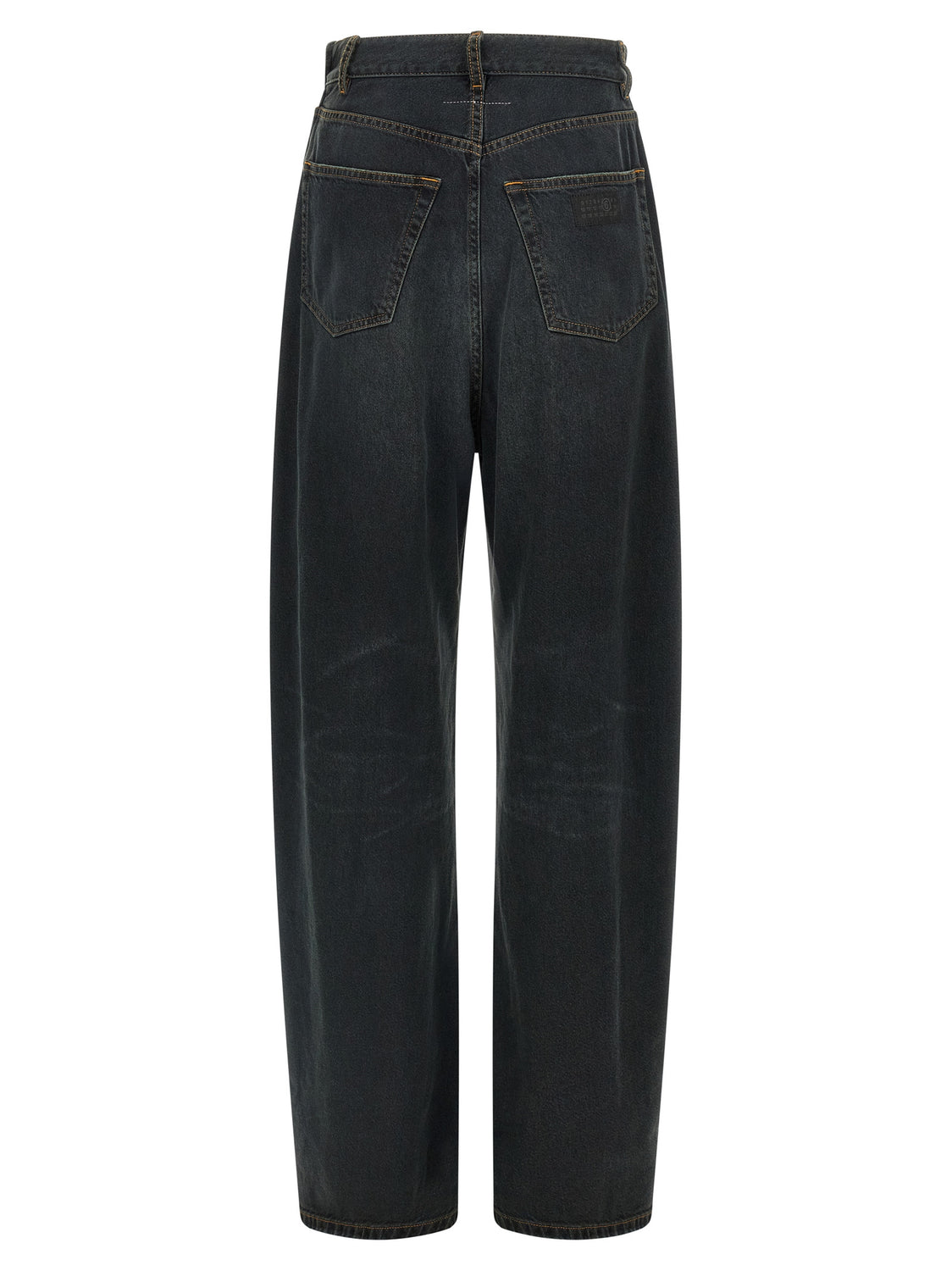 Blue Cotton Flared Jeans