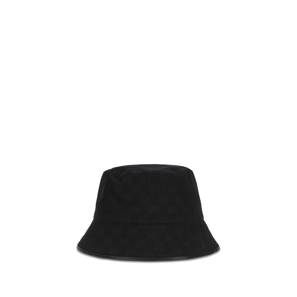 Black Fabric Bucket Hat