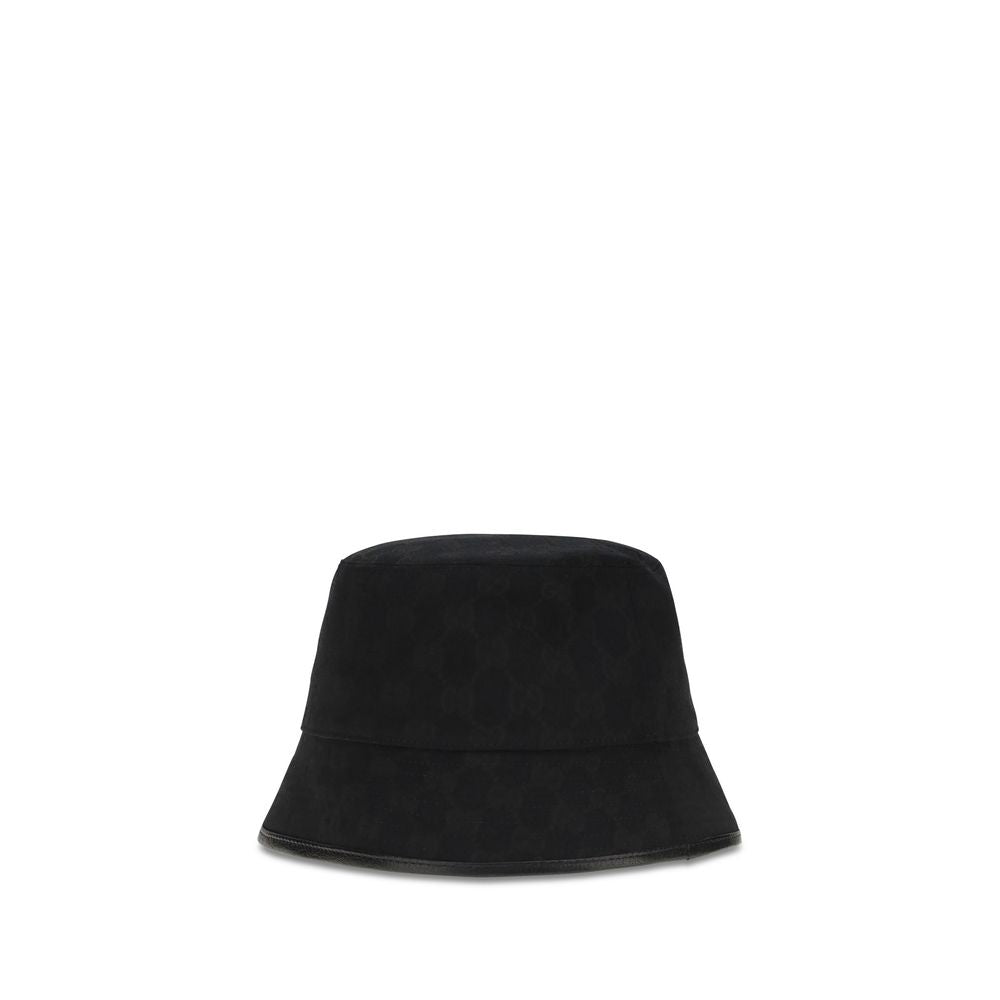 Black Fabric Bucket Hat