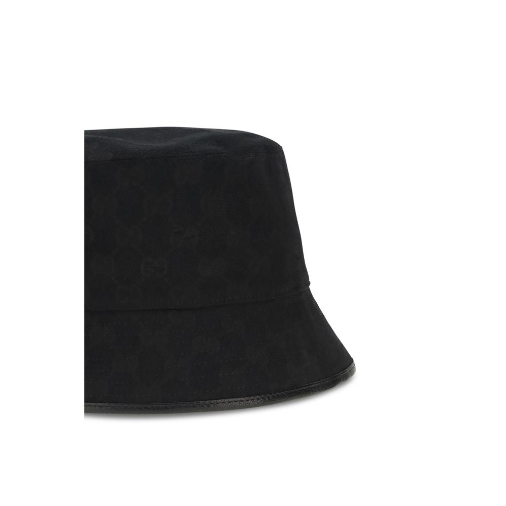 Black Fabric Bucket Hat