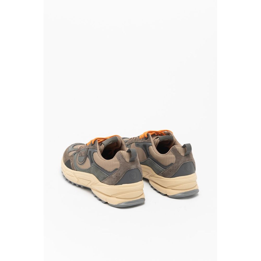 Brown Polyester Athletic Sneakers