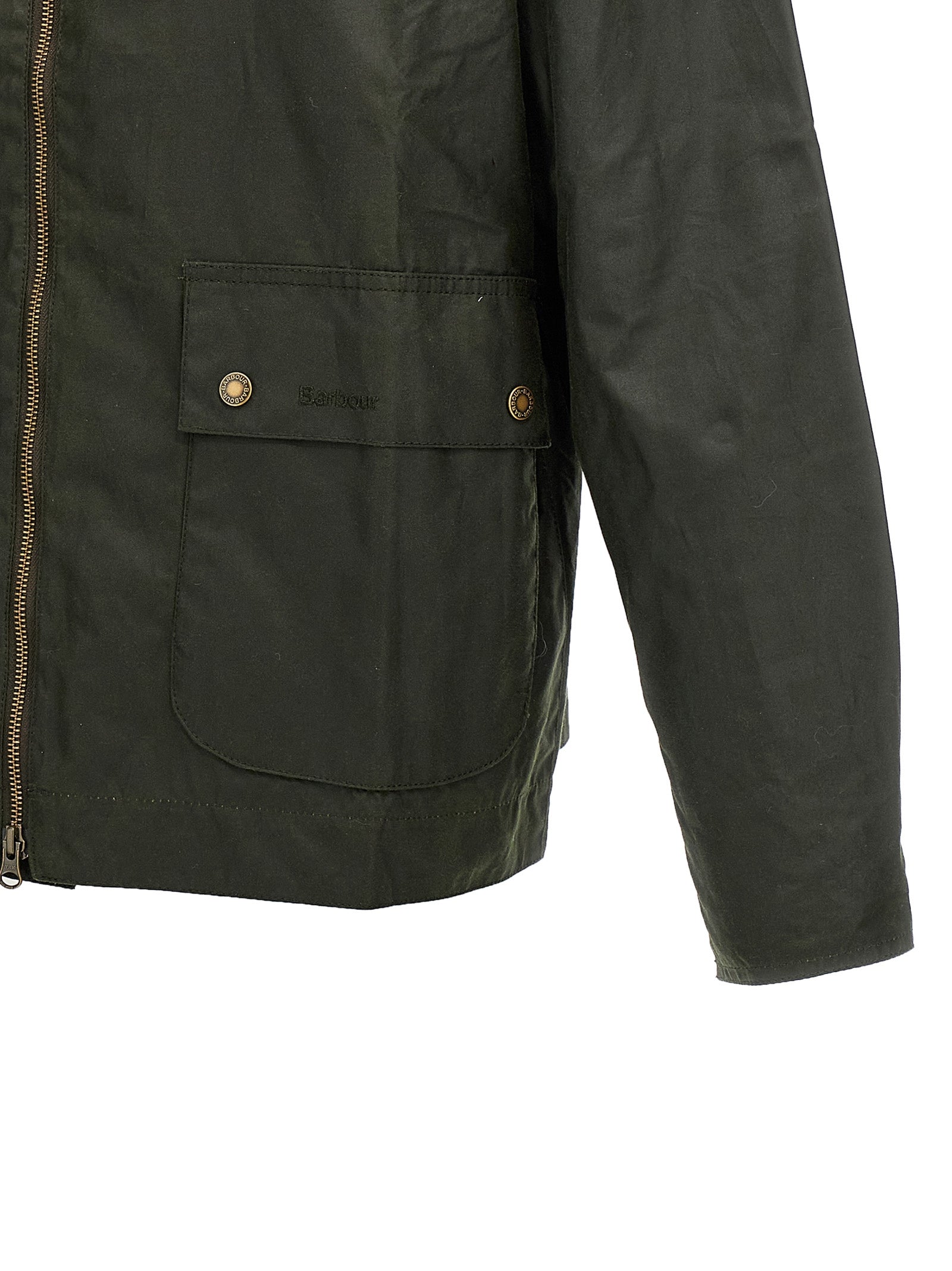 Bicolor Cotton Full-Length Jacket