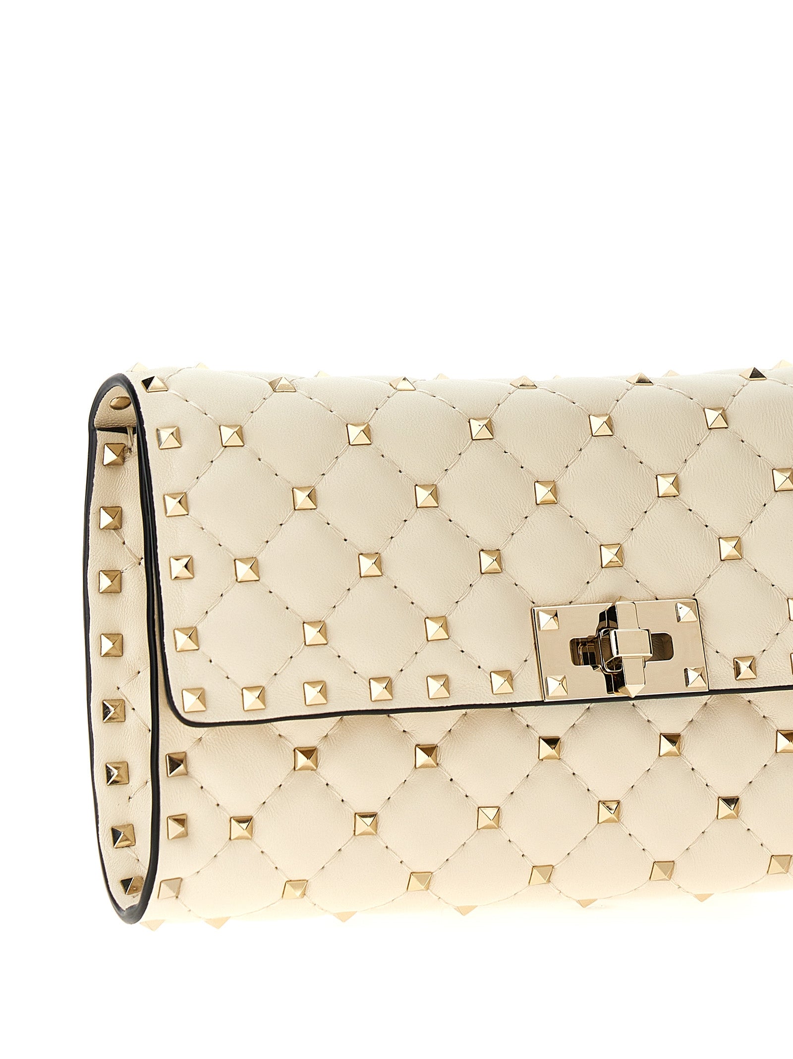 White Lamb Leather Shoulder Bag