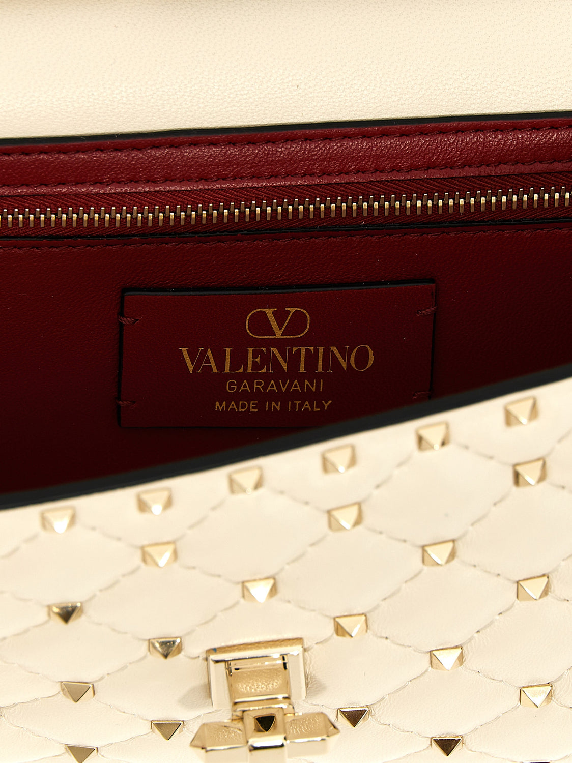 White Lamb Leather Shoulder Bag