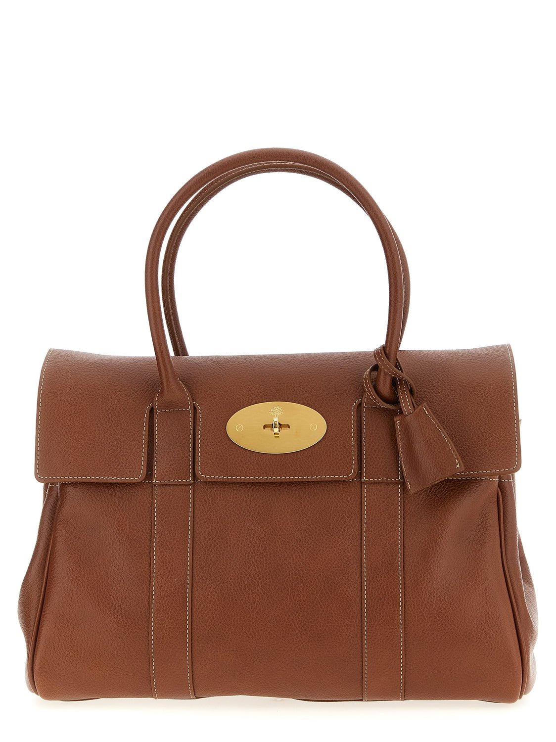 Brown Calfskin Shoulder Bag