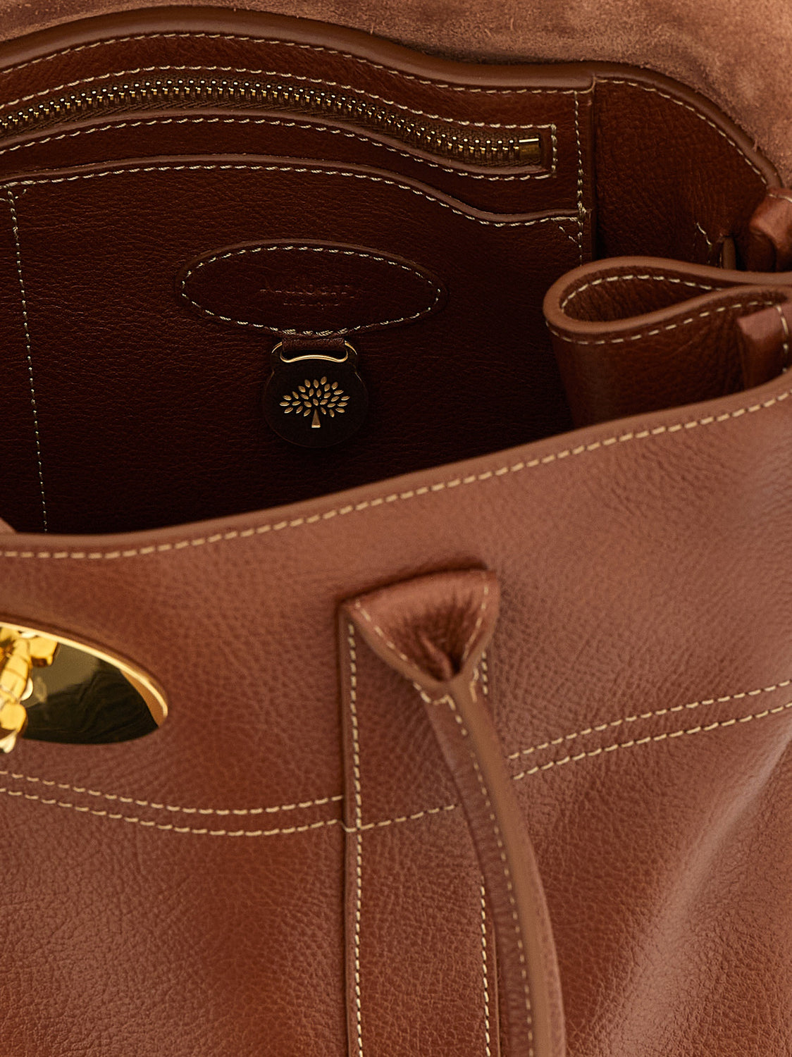 Brown Calfskin Shoulder Bag