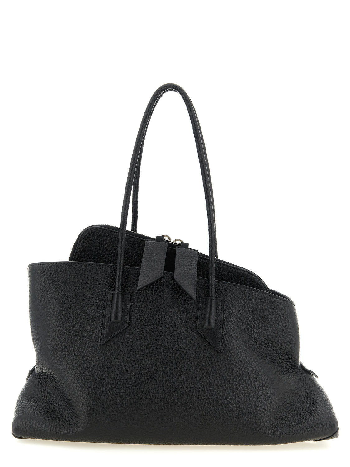 Black Bovine Leather Shoulder Bag