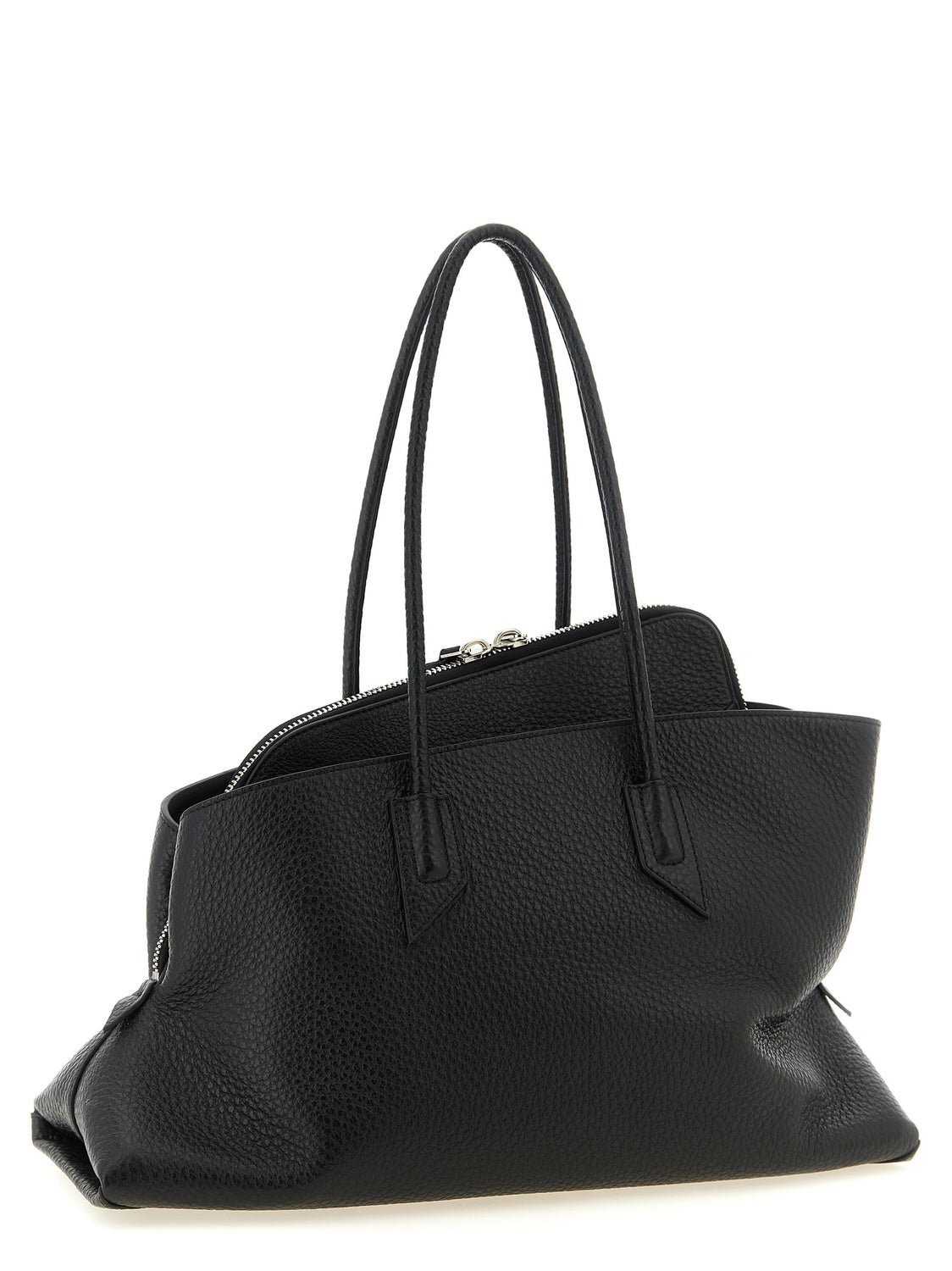 Black Bovine Leather Shoulder Bag