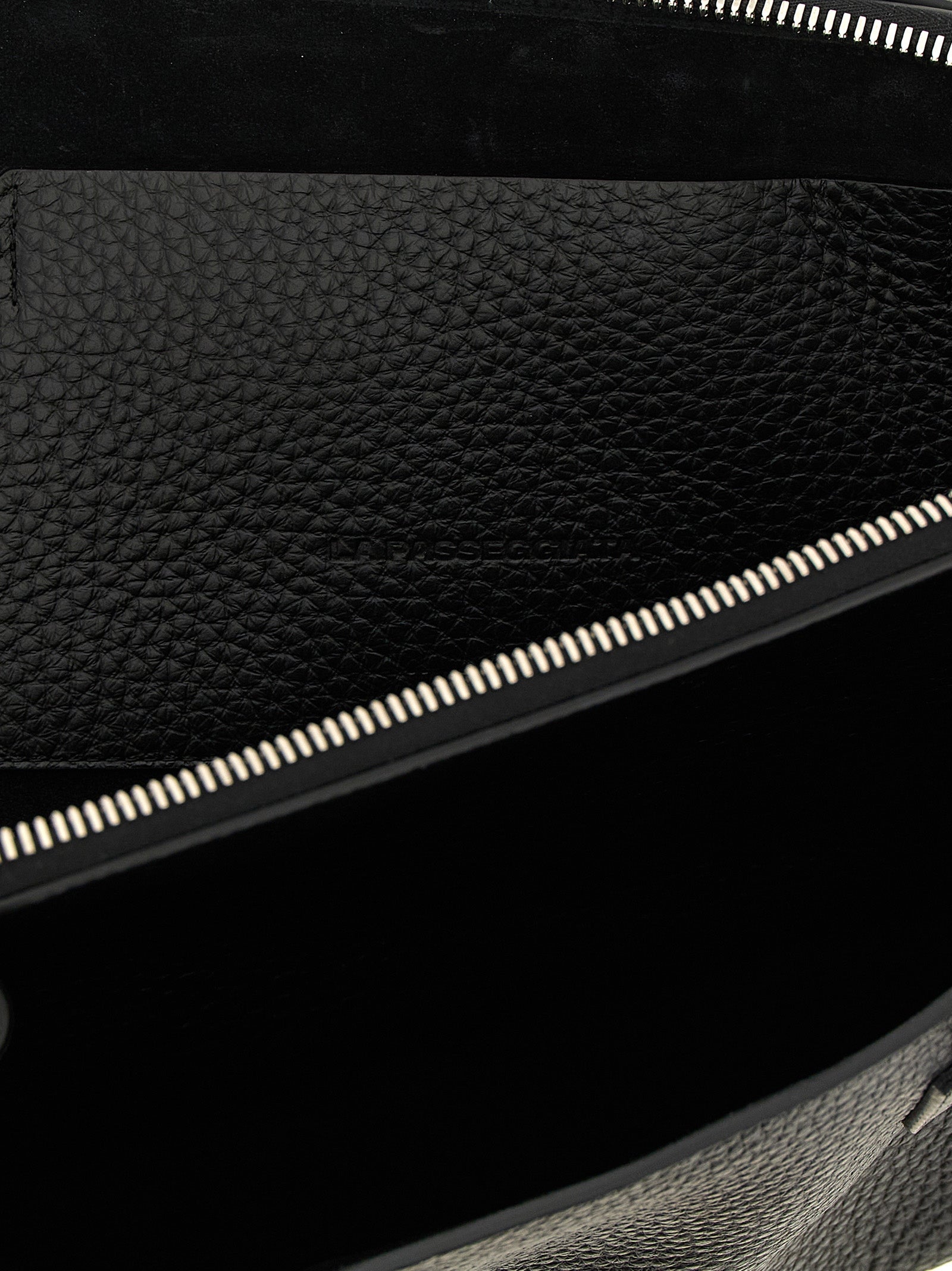 Black Bovine Leather Shoulder Bag