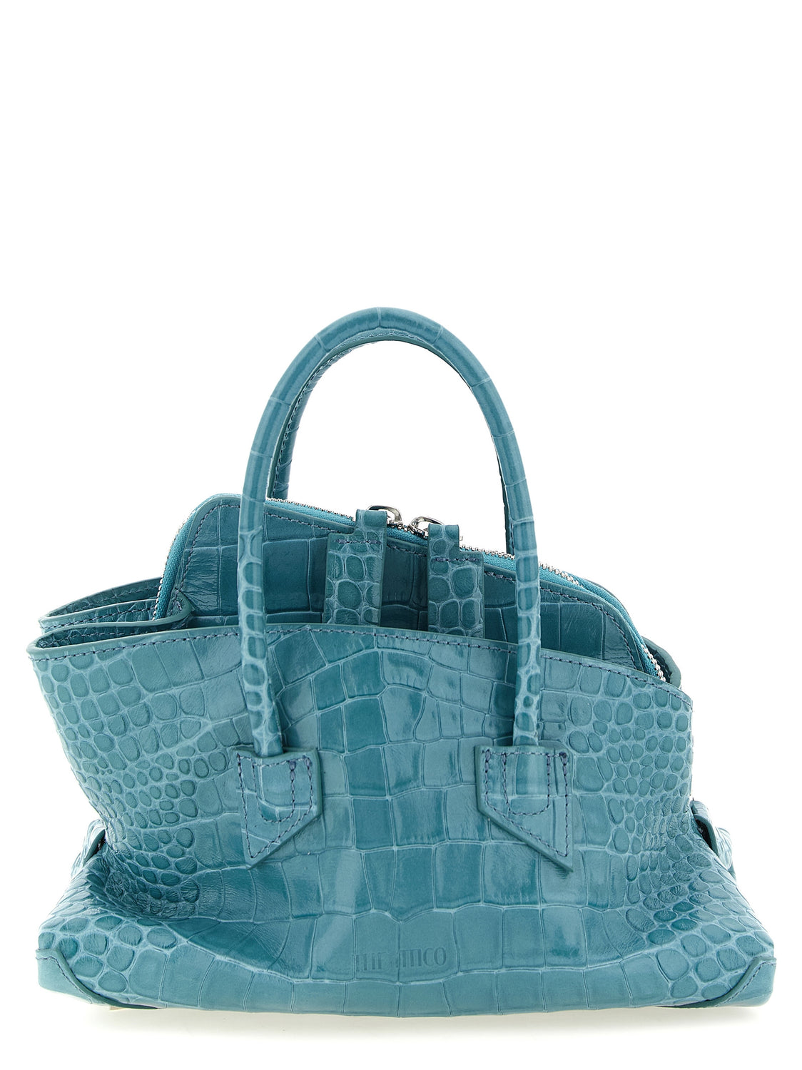 Blue Bovine Leather Handbag
