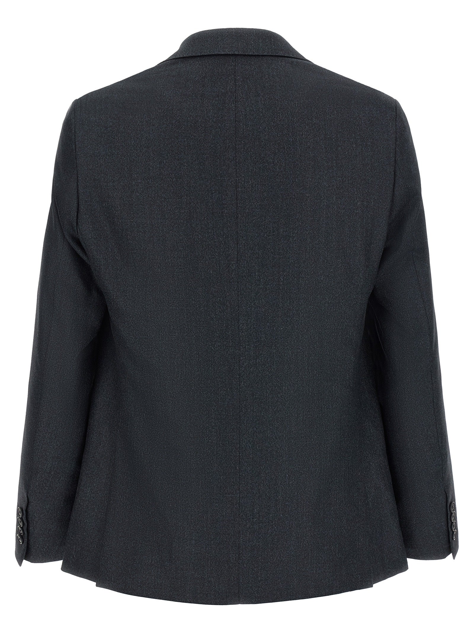 Gray Polyester Two-Piece Suit