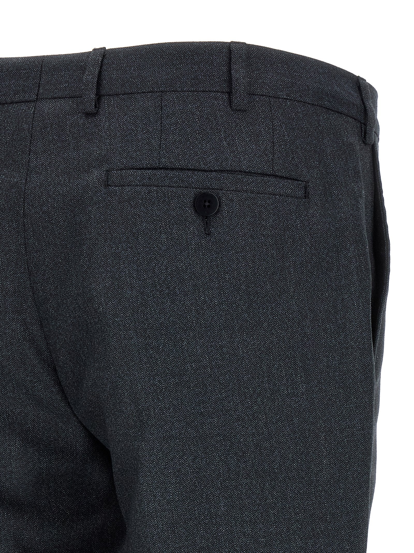Gray Polyester Two-Piece Suit