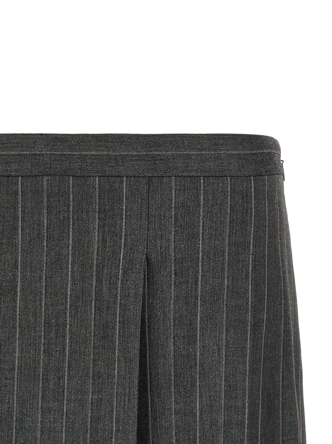 Gray Polyester Long Skirt