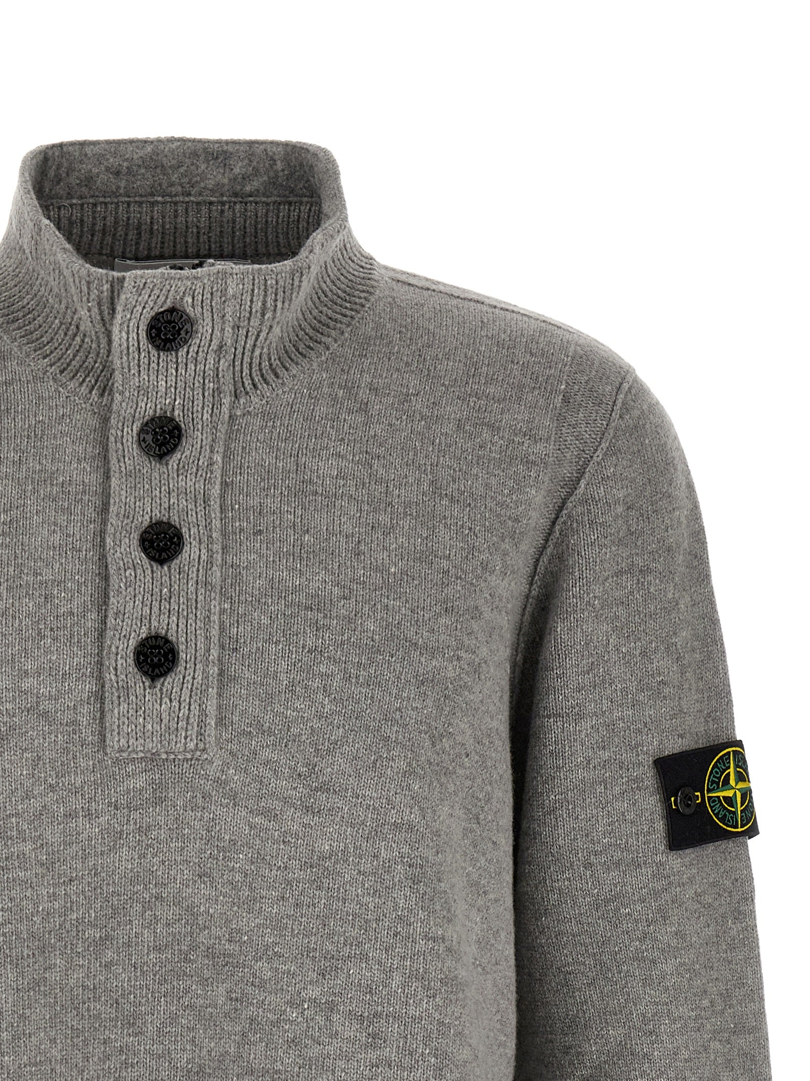 Gray Virgin Wool Cardigan