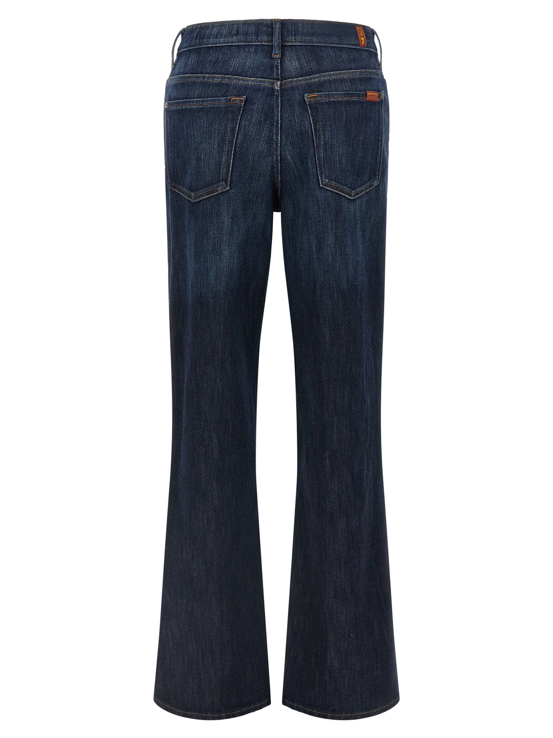 Blue Cotton Flared Jeans