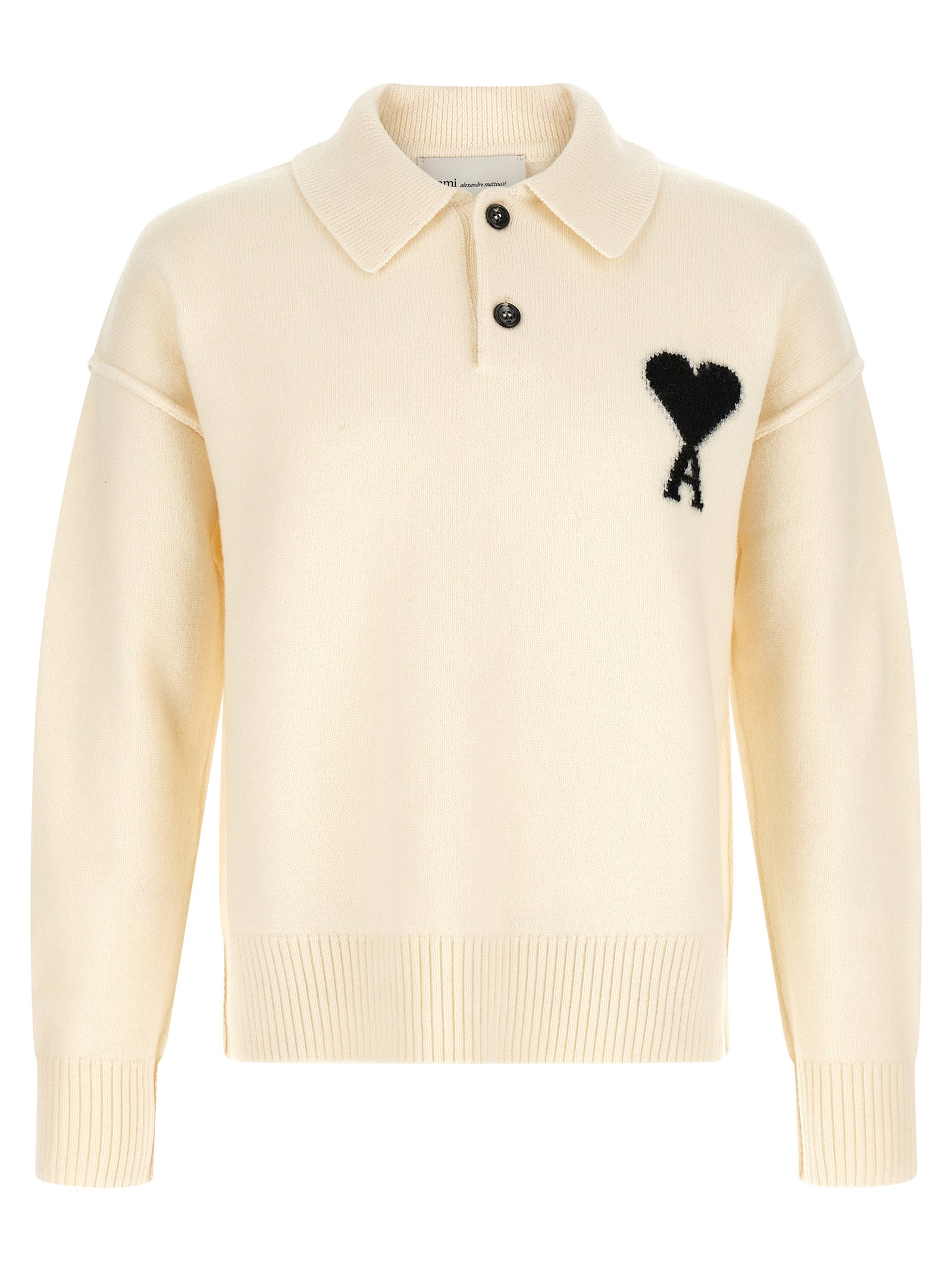 Bicolor Wool Polo Shirt