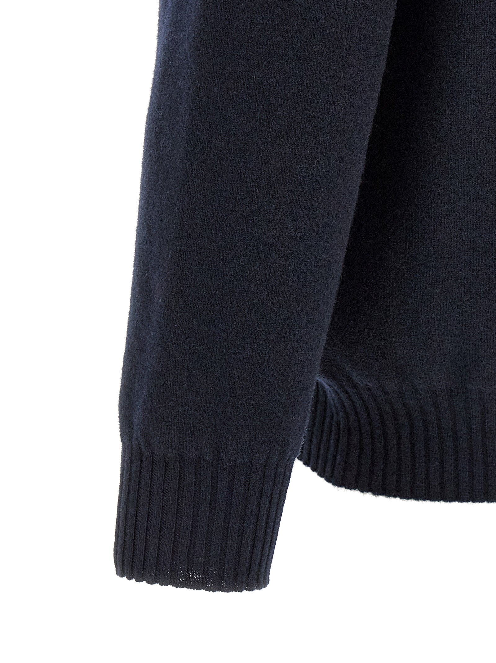 Blue Merino Wool Polo Shirt