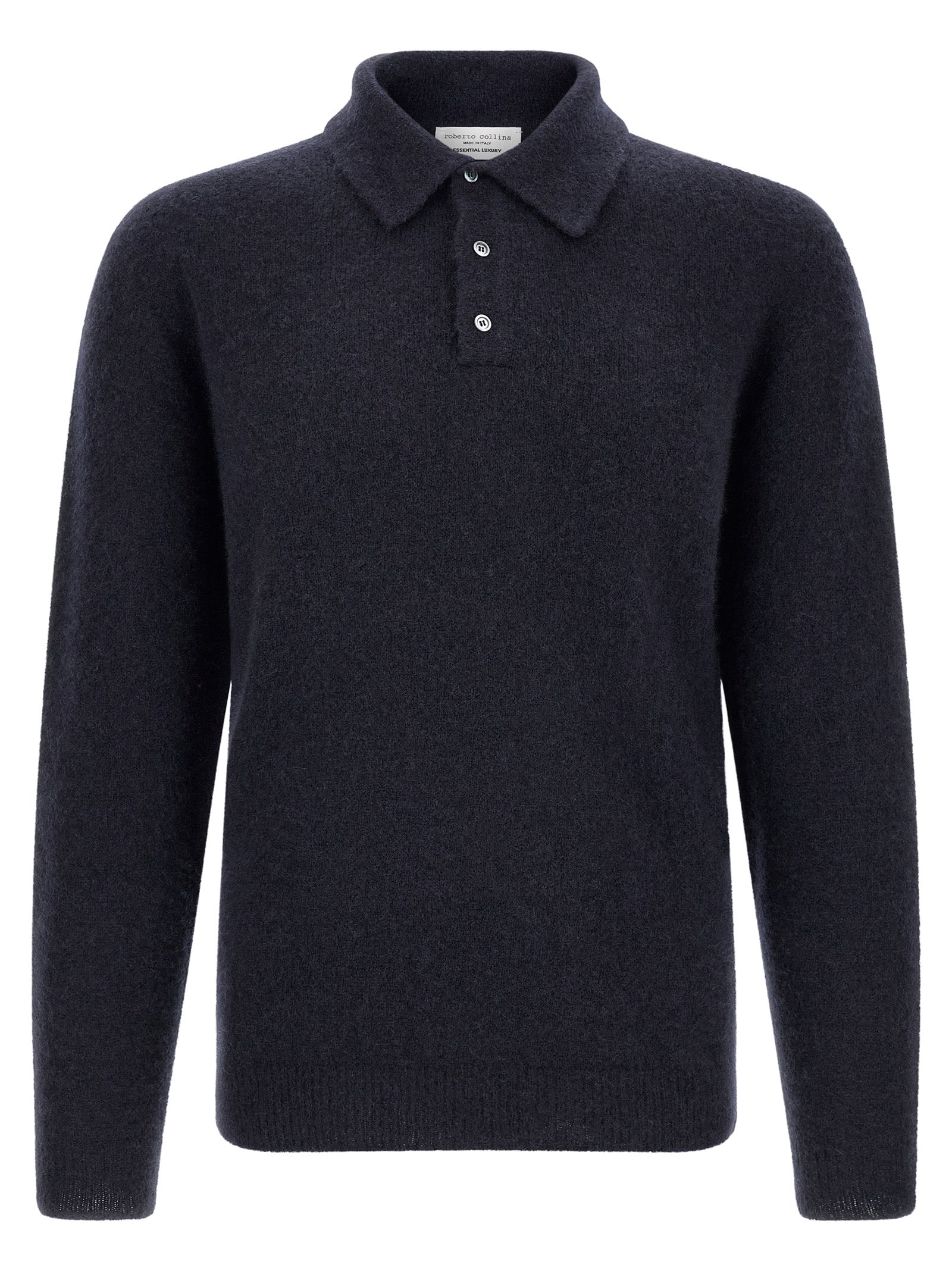 Blue Cashmere Polo Shirt