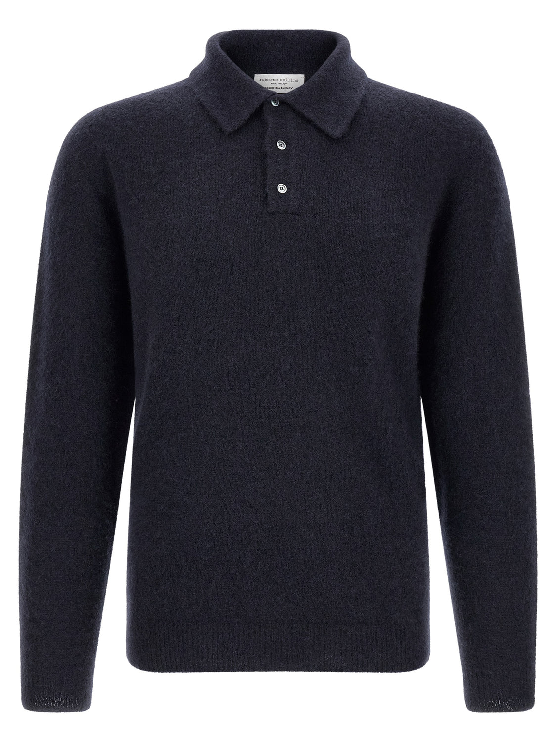 Blue Cashmere Polo Shirt