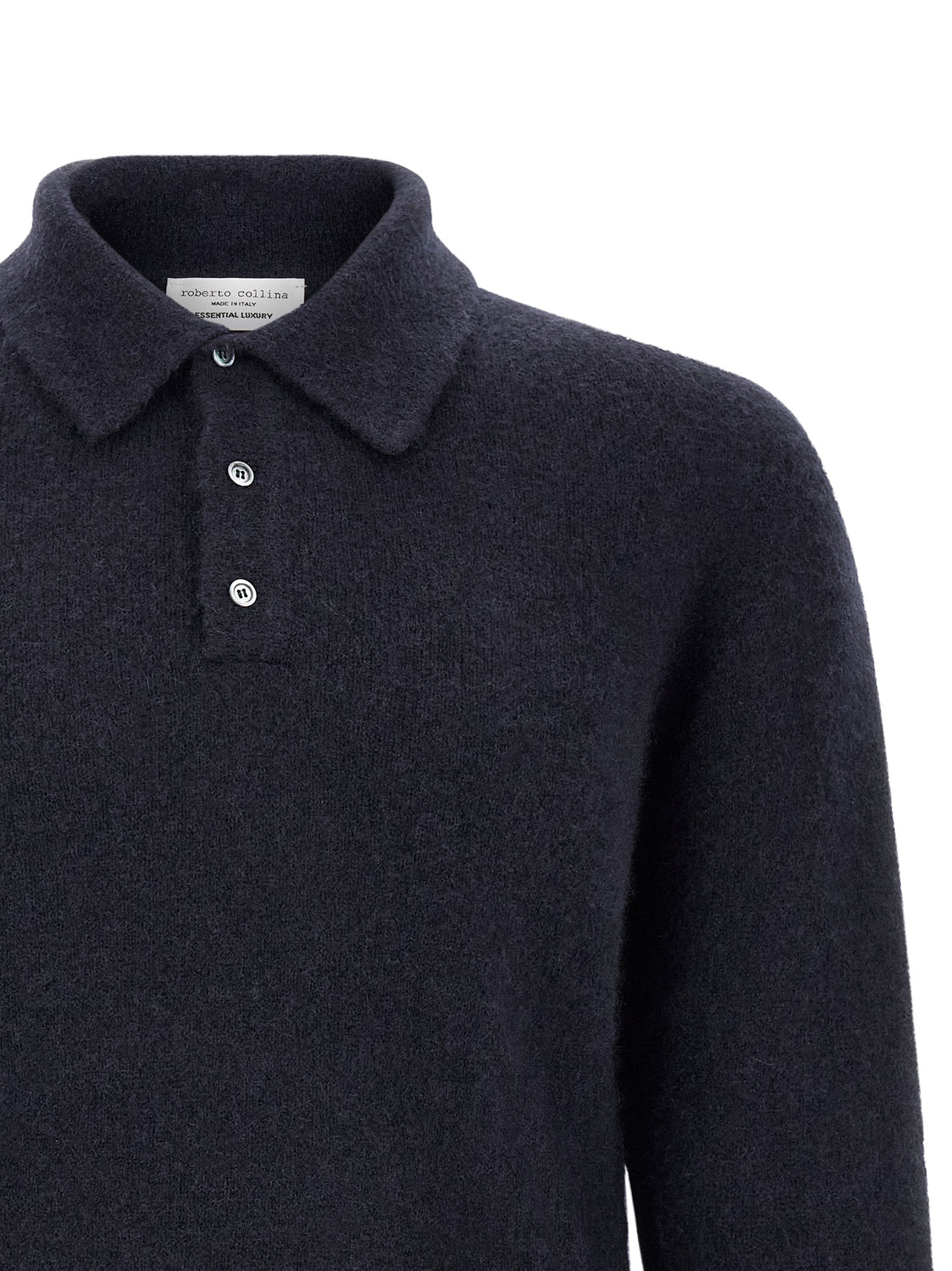 Blue Cashmere Polo Shirt