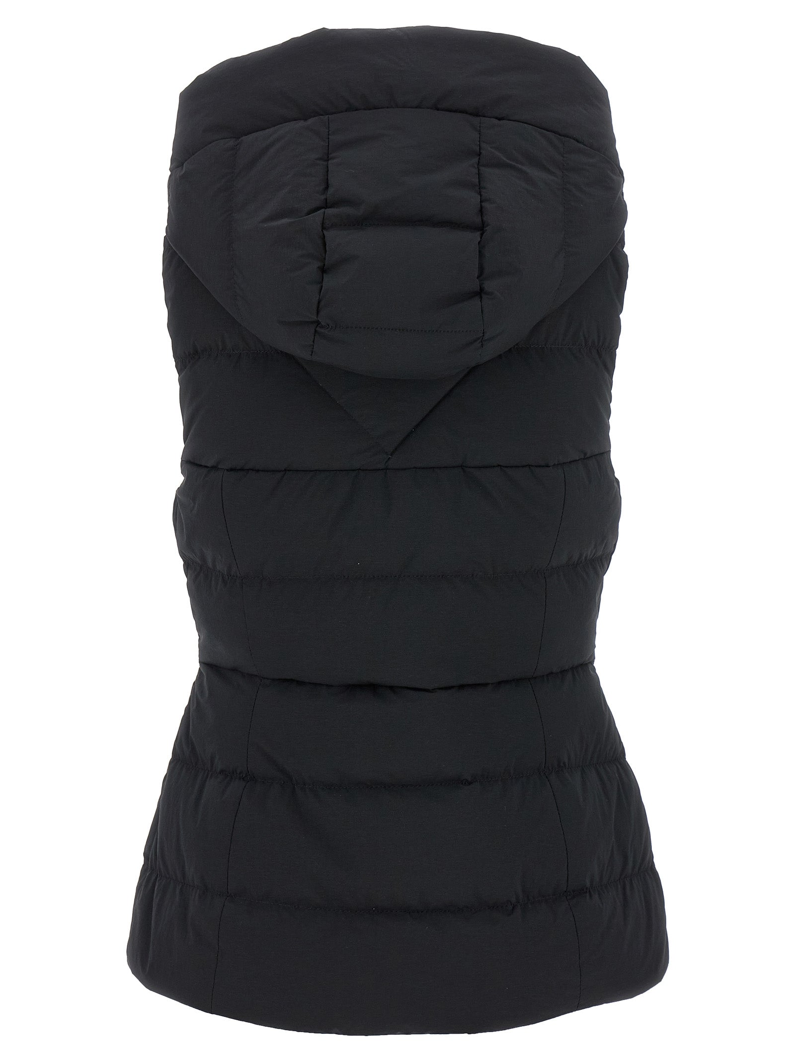 Black Polyamide Sleeveless Jacket