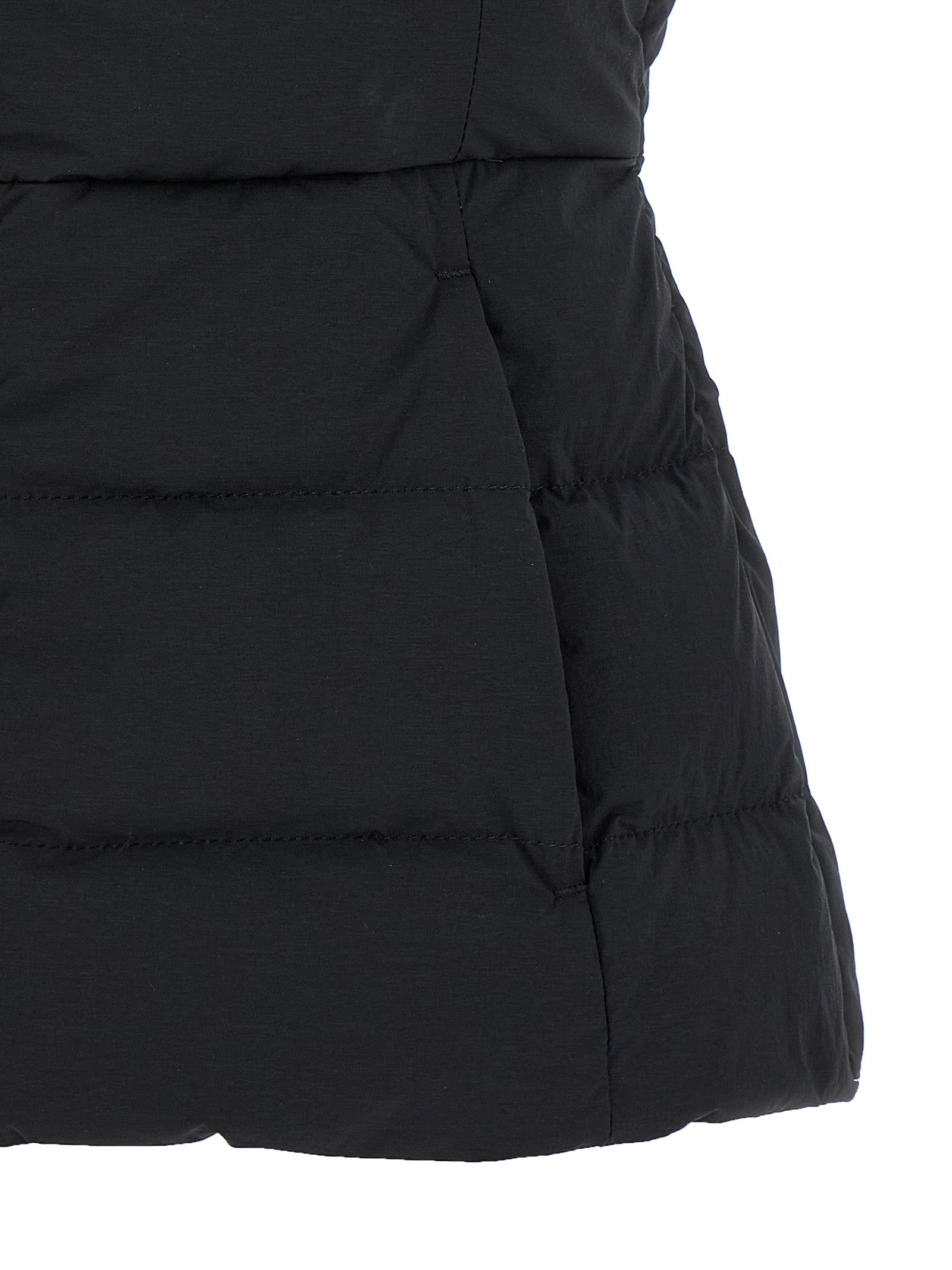 Black Polyamide Sleeveless Jacket