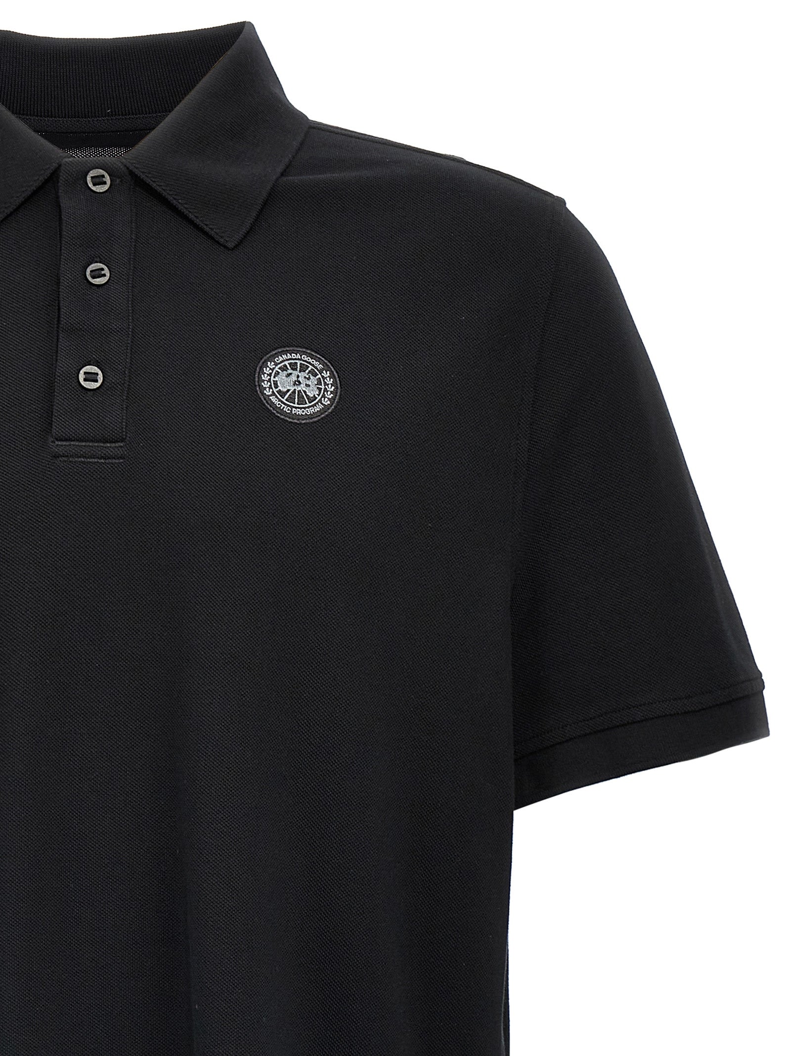 Black Cotton Polo Shirt